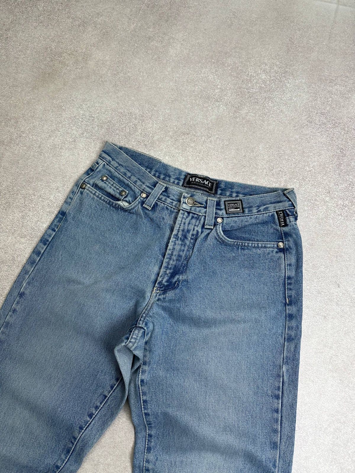 Versace Vintage Versace Medusa Baggy Blue Denim Jeans Pants 30 Size US 30 / EU 46 - 5 Thumbnail