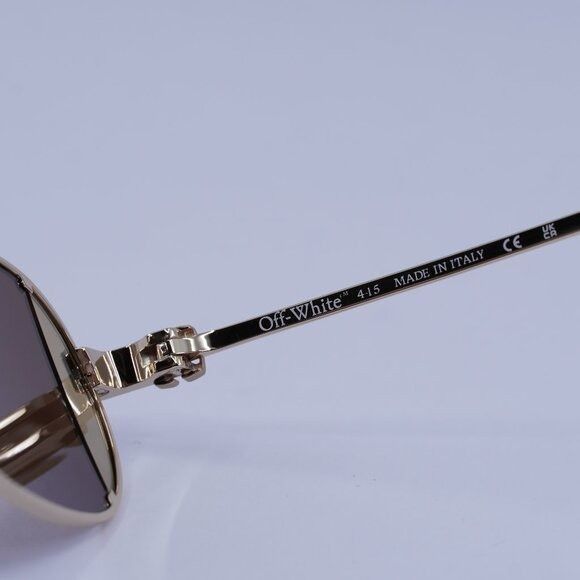 Off-White Off-White Off-White OERI14H LYNN 7664 Sunglasses Gold Oval Size ONE SIZE - 7 Thumbnail