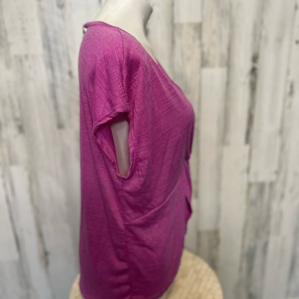 Other Jane + Delancy Purple Twist Front V-Neck Short Sleeve Top Si Size S / US 4 / IT 40 - 2 Thumbnail