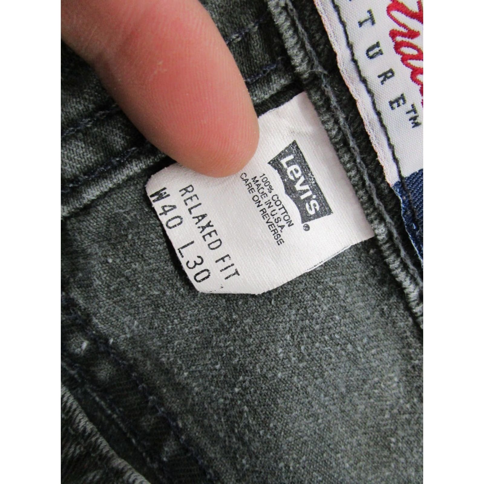 Levi's VINTAGE Levi's 540 Jeans Men 40x30 Green USA Denim Relaxed 90s Skater Style Straight Fits Size US 40 / EU 56 - 5 Thumbnail