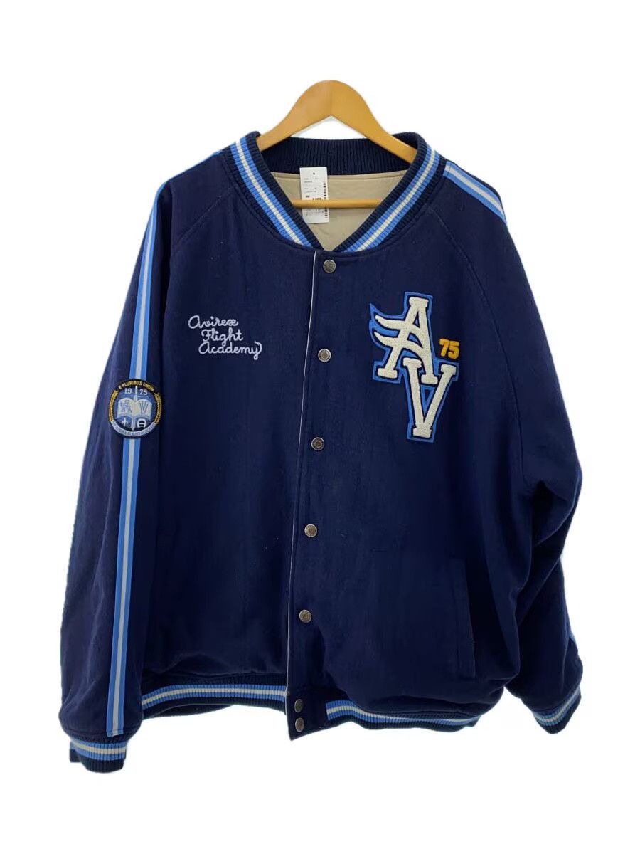 Avirex Avirex Plain Wool Stadium Jacket Navy Size US XXL / EU 58 / 5 - 1 Thumbnail