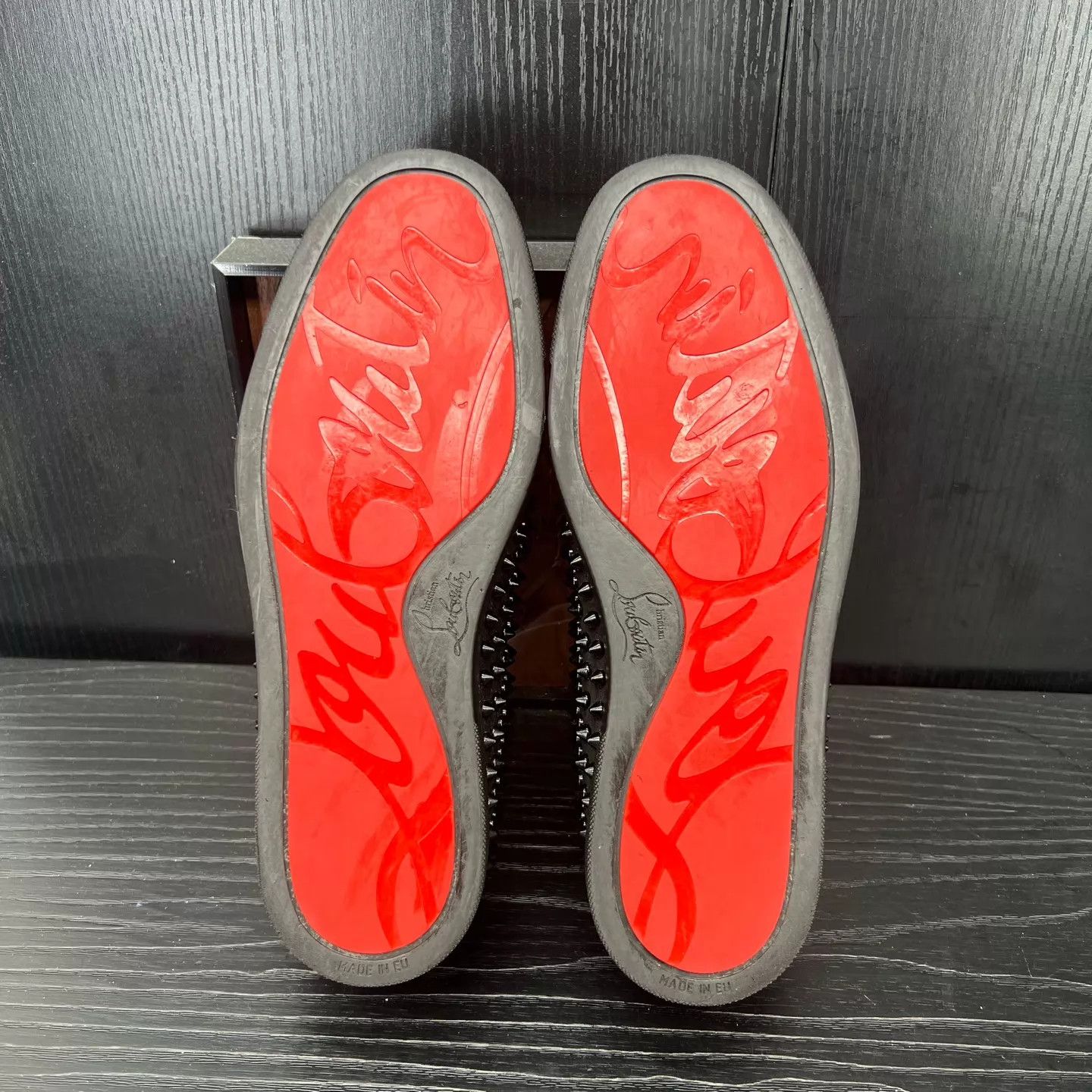 Christian Louboutin CL Full Rivets Black Slip-On Size 41 Size US 8 / EU 41 - 2 Thumbnail