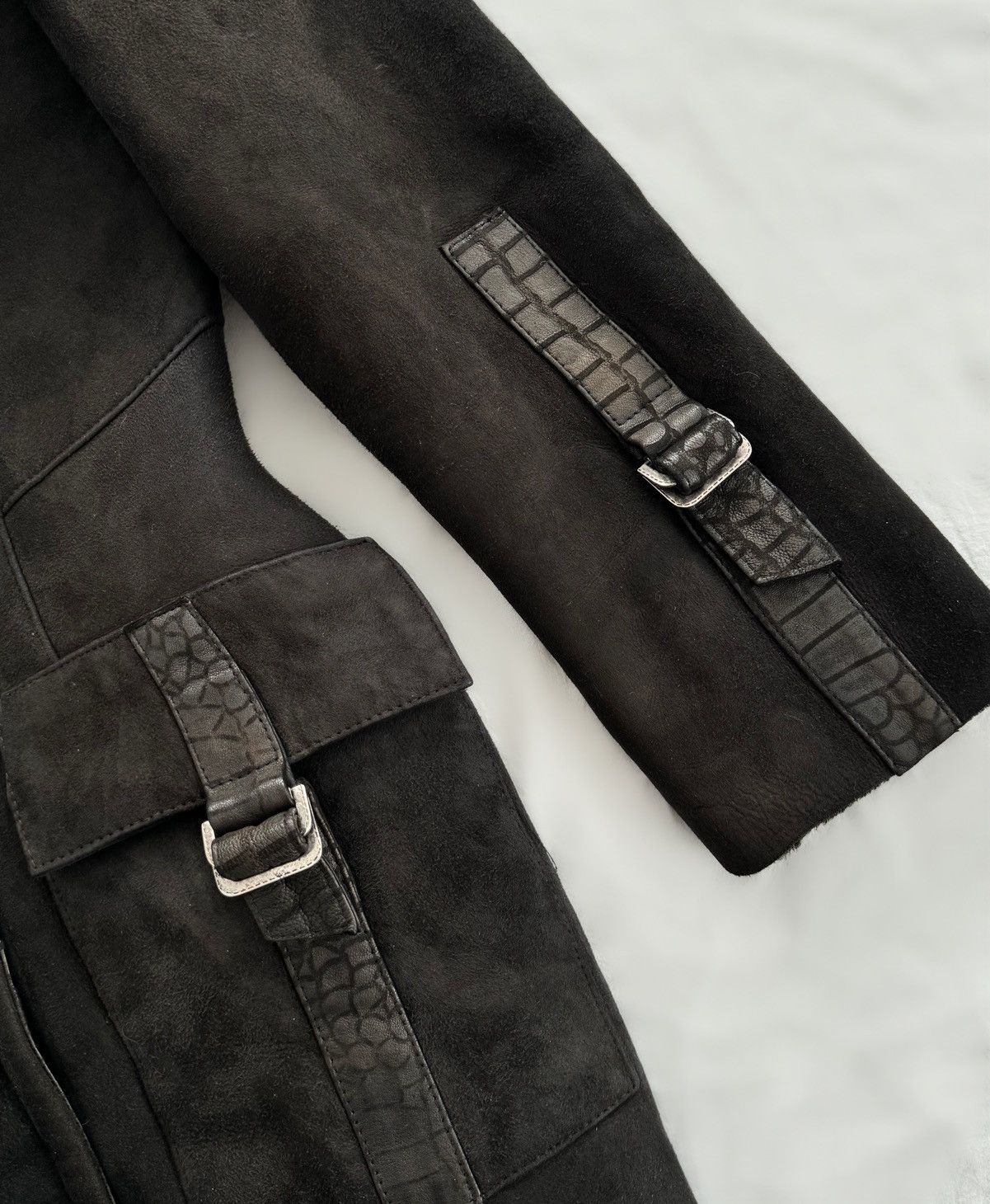 Roberto Cavalli Runway Roberto Cavalli Black long Leather Coat Size XS / US 0-2 / IT 36-38 - 8 Thumbnail