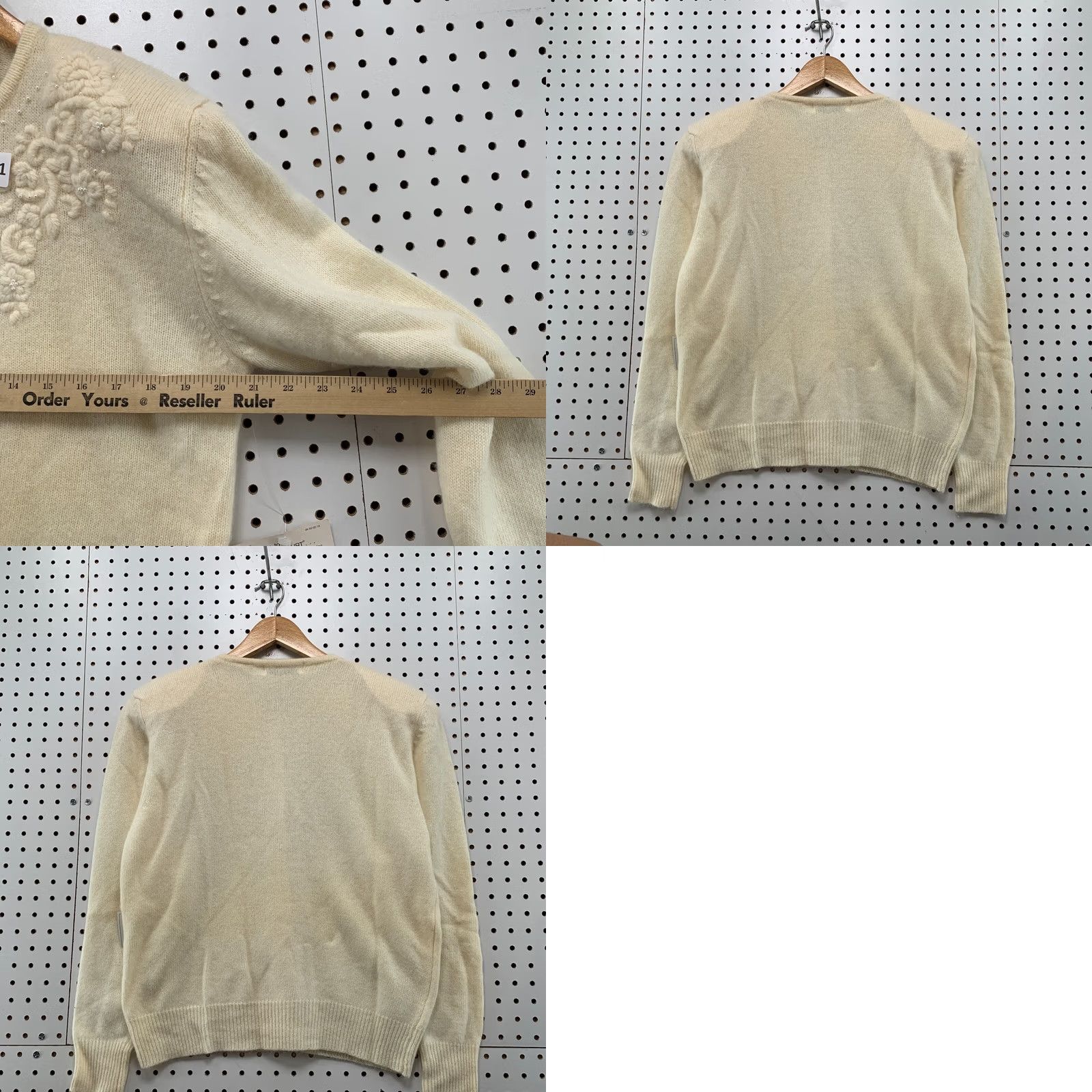 Vintage VINTAGE Carriage Court Wool Angkor Button Cardigan Women Small Ivory Embroider Size S / US 4 / IT 40 - 9 Thumbnail