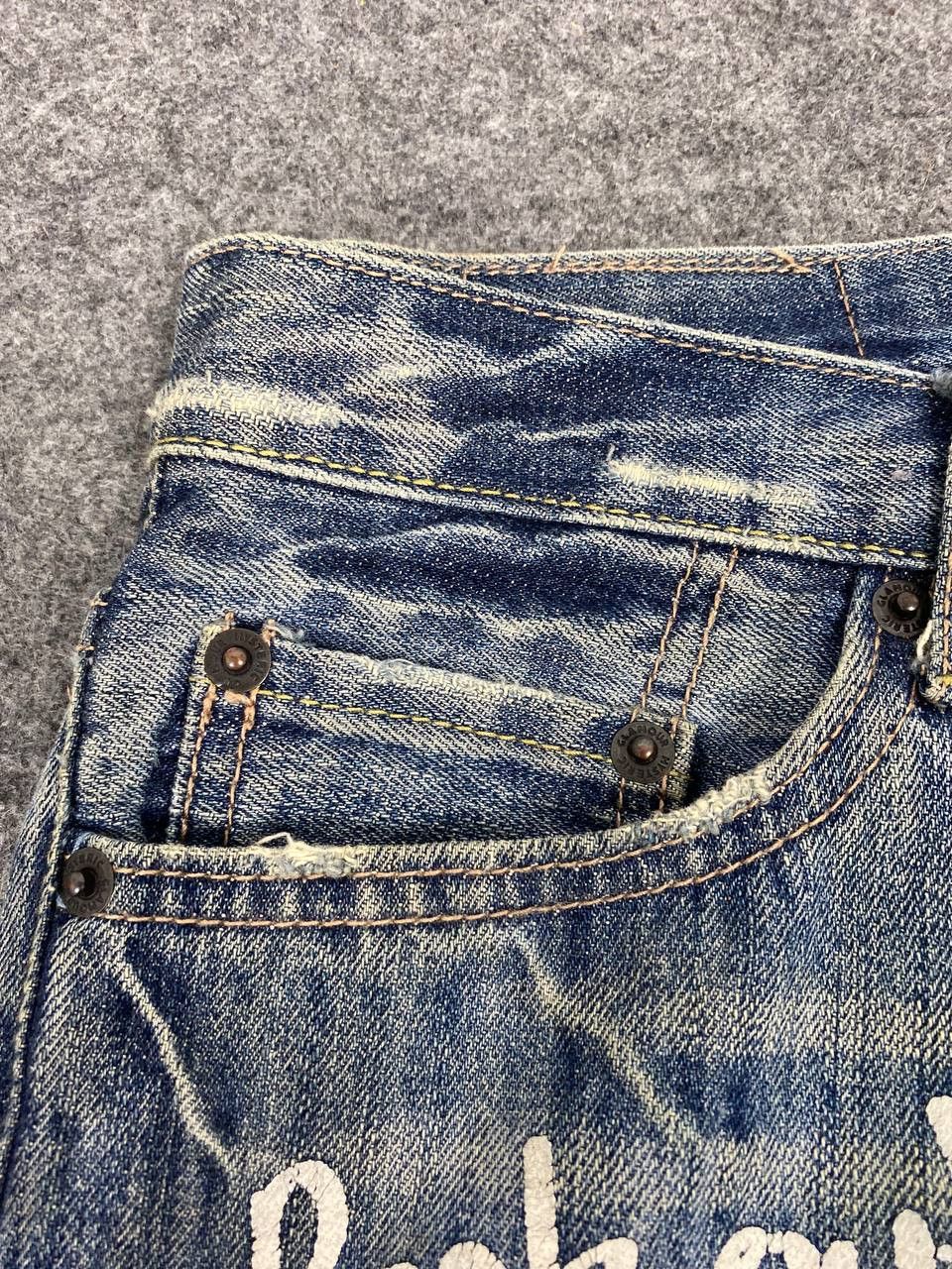 Hysteric Glamour thee hysterics xxx bootcut flare distressed denim Size US 35 - 15 Thumbnail