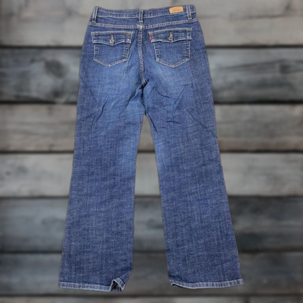 Levi's Levi's 512 Jeans Boot Cut Perfectly Slimming Medium Blue Wash Cotton Stretch 10 Women Size 32" / US 10 / IT 46 - 1 Thumbnail