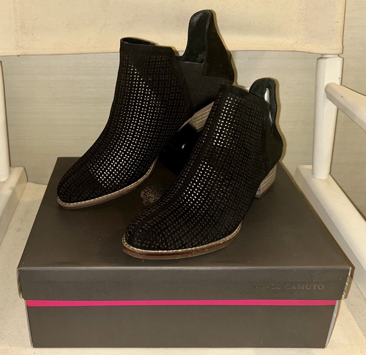 Vince Camuto Vince Camuto “Celena” Black Suede Ankle Boot Size 9 Size US 9 / IT 39 - 1 Thumbnail