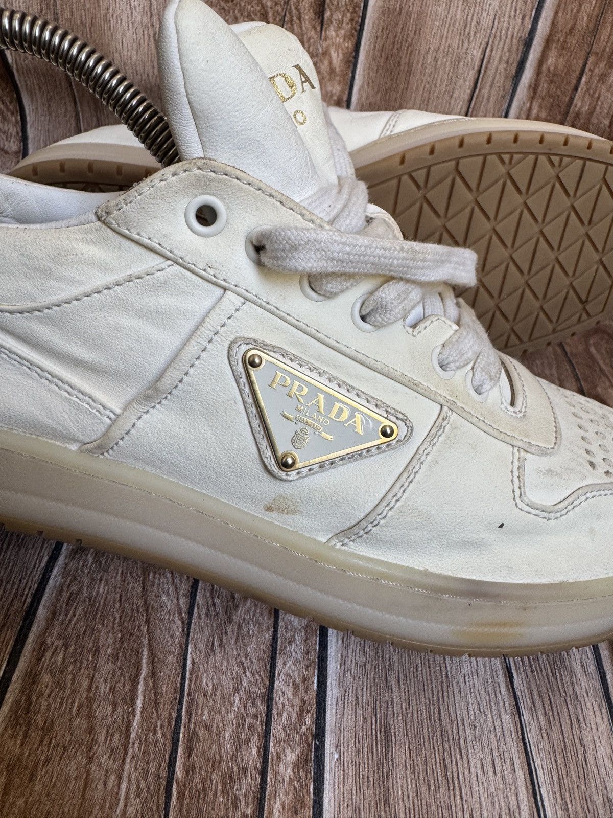 Prada Nappa leather logo sneakers Size US 7.5 / EU 40-41 - 11 Thumbnail
