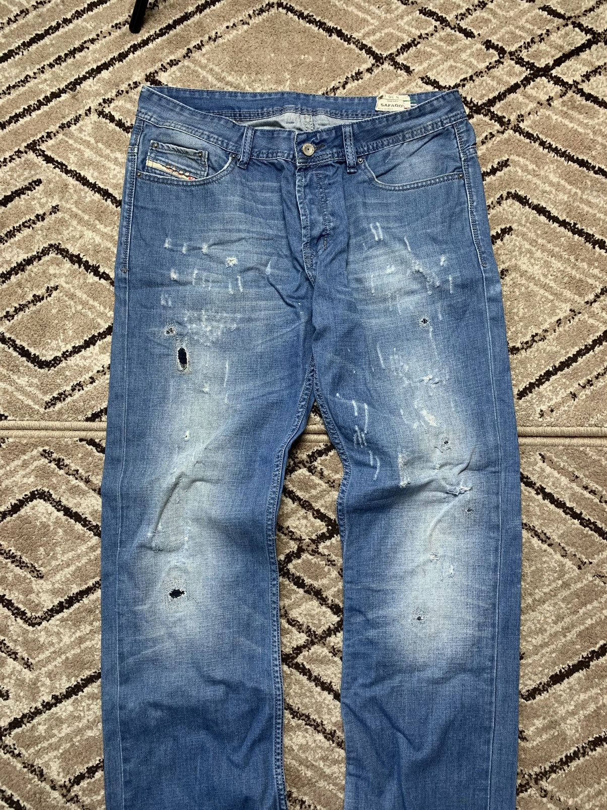 Diesel × Vintage Vintage Men's Diesel Distressed Denim Jeans Size US 36 / EU 52 - 6 Thumbnail