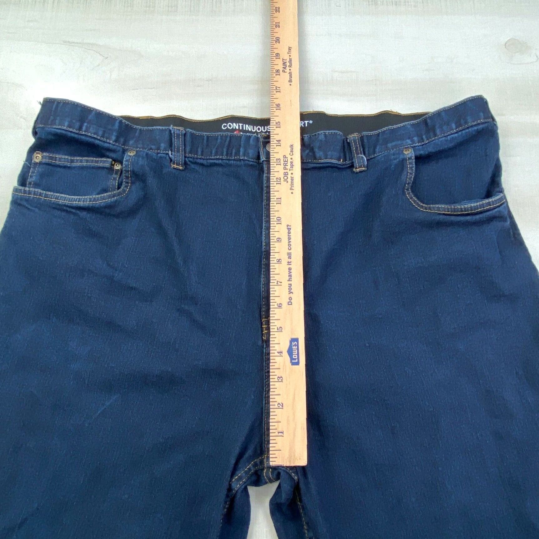 Vintage HB Blue High Rise Tapered Jeans Womens 46 (44 Waist) Size 32" / US 10 / IT 46 - 7 Thumbnail