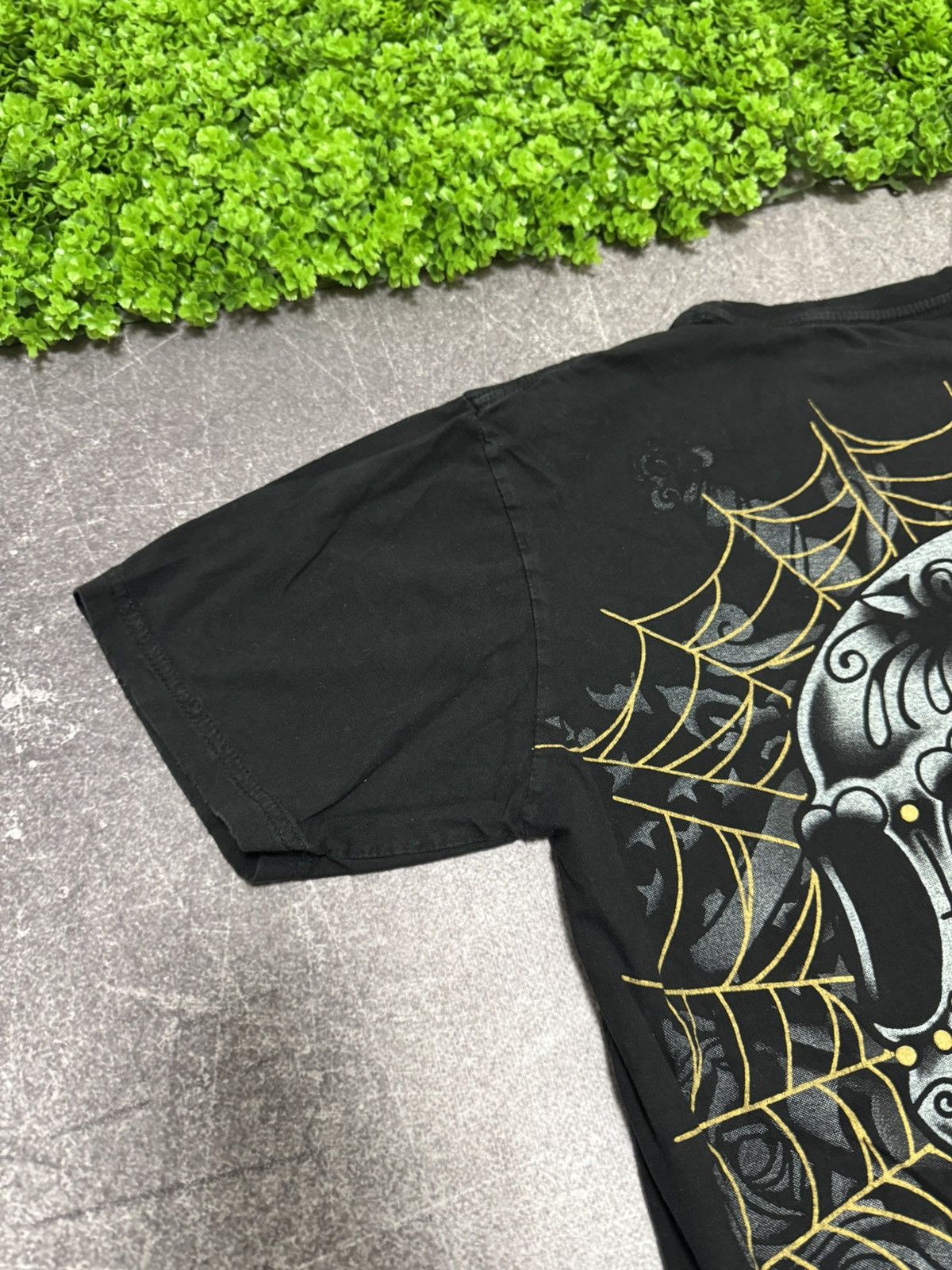 Ed Hardy Vintage Y2K Emperor Elernity Distressed Washed Sull T-Shirt Size US M / EU 48-50 / 2 - 15 Thumbnail