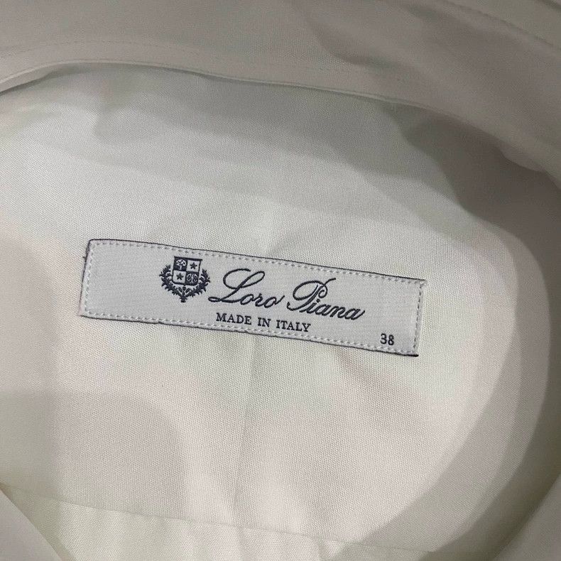 Loro Piana LORO PIANA size38 Classic white men's shirts 100% cotton Size US XXS / EU 40 - 5 Thumbnail