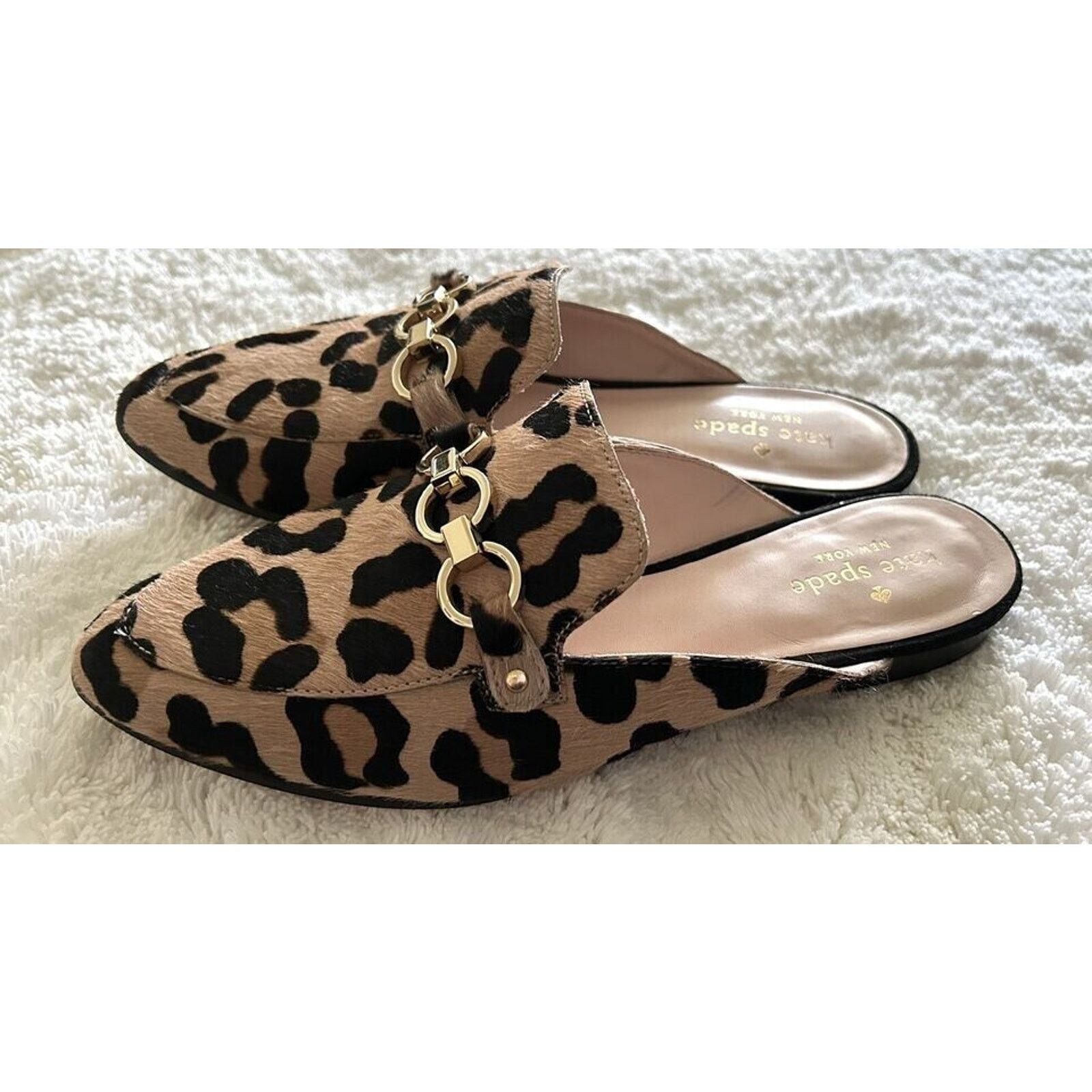 Kate Spade KATE SPADE CECE TOO LEOPARD CALF HAIR LOAFERS MULES SZ 7M Size US 7 / IT 37 - 3 Thumbnail