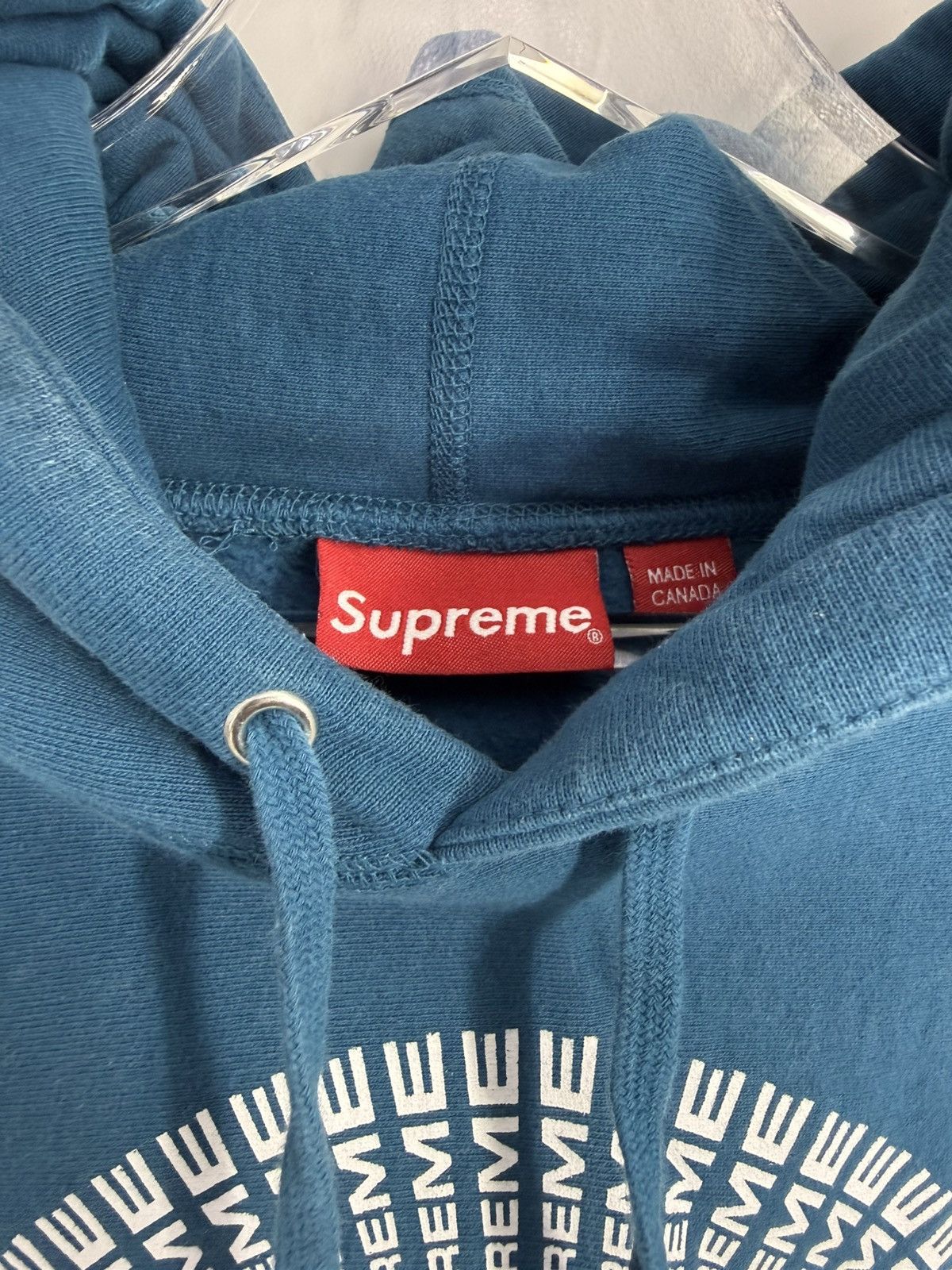 Supreme Supreme “Team S” Spiral Hooded Sweatshirt – Slate Blue Size US L / EU 52-54 / 3 - 4 Thumbnail