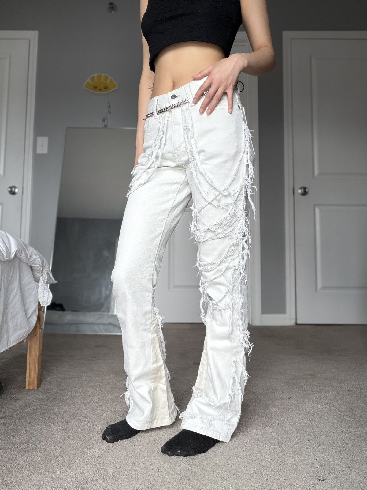 Other Shredded White Denim Tainted By Clay Size US 28 / EU 44 - 10 Thumbnail