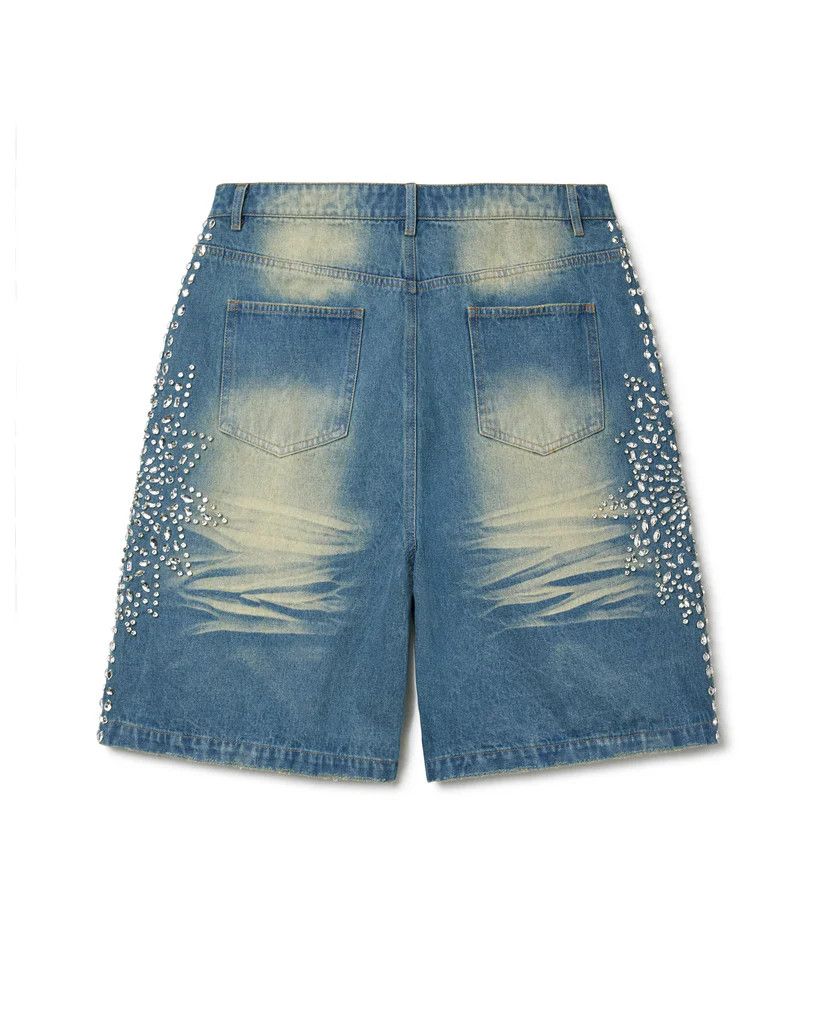 Vale Vale Forever Sirens Rhinestone Jorts Blue Size 30 Size US 32 / EU 48 - 2 Thumbnail