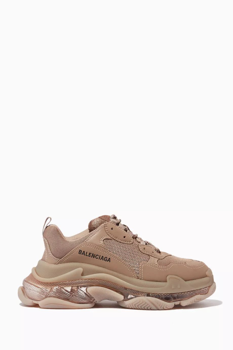 Balenciaga o1mt1gz0924 Triple S Clear Sole Sneaker in Brown Size US 12 / IT 42 - 1 Thumbnail