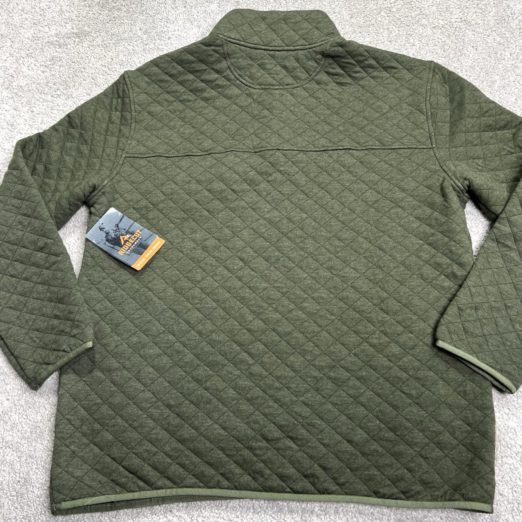 Orvis VINTAGE Ridgecut Toughwear Pullover Men’s LT Tall Green Quilted 1/4 Snap Sweater NWT Size US L / EU 52-54 / 3 - 7 Thumbnail
