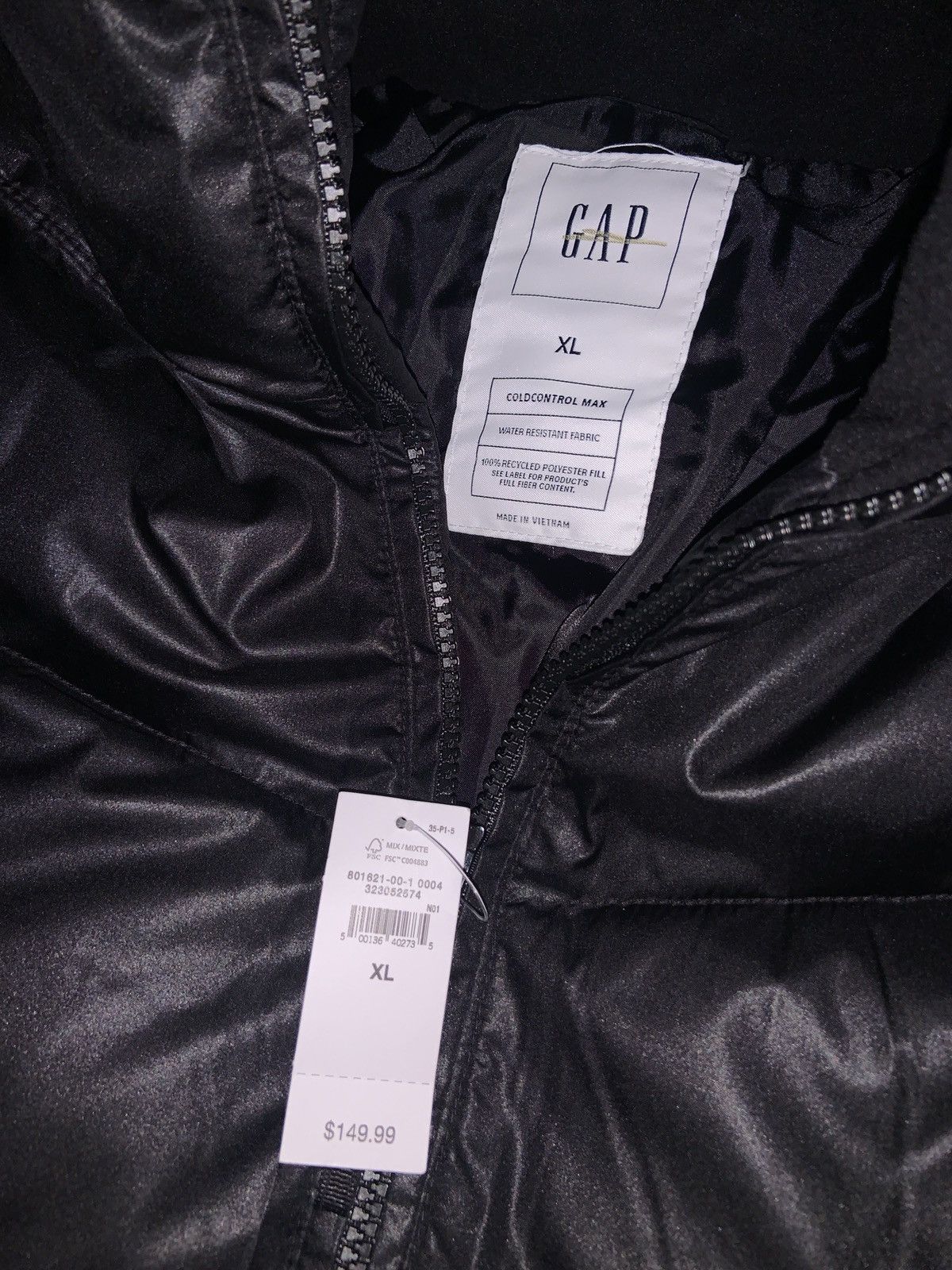 Gap Unisex - Cold Control Max Midi Puffer Coat - Size XL - Black Size US XL / EU 56 / 4 - 2 Thumbnail