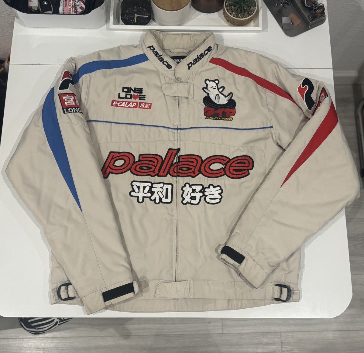 Palace Palace Faster Jacket Small (Cream/White) Size US S / EU 44-46 / 1 - 1 Thumbnail