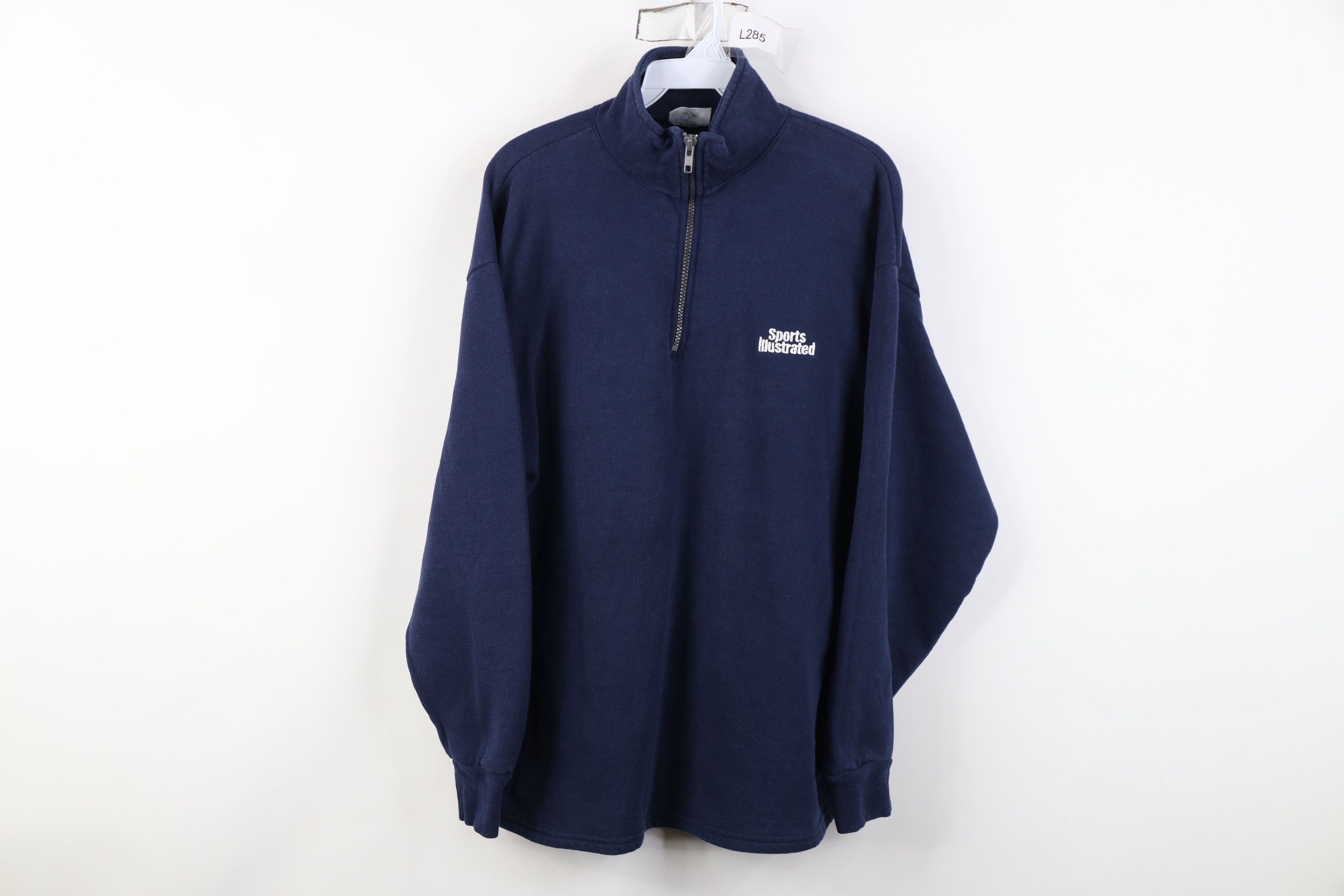 Vintage Vintage 90s Y2K Sports Illustrated 1/4 Half Zip Sweatshirt Size US L / EU 52-54 / 3 - 1 Thumbnail
