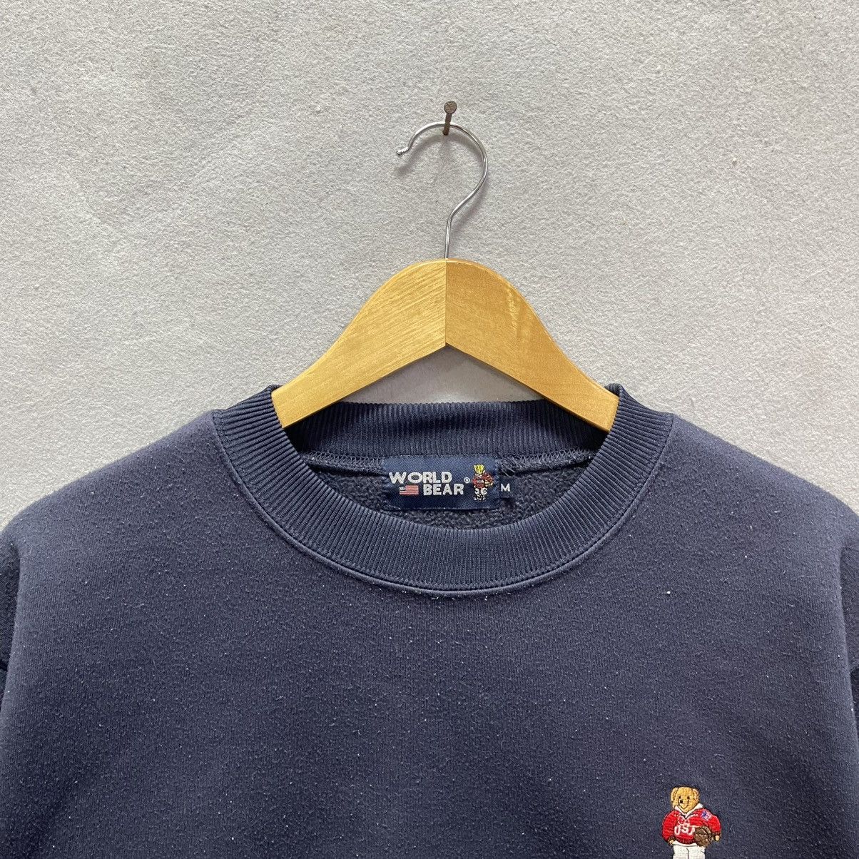 Vintage Vintage World Bear Embroidered Crewneck Sweatshirt Size US M / EU 48-50 / 2 - 2 Thumbnail