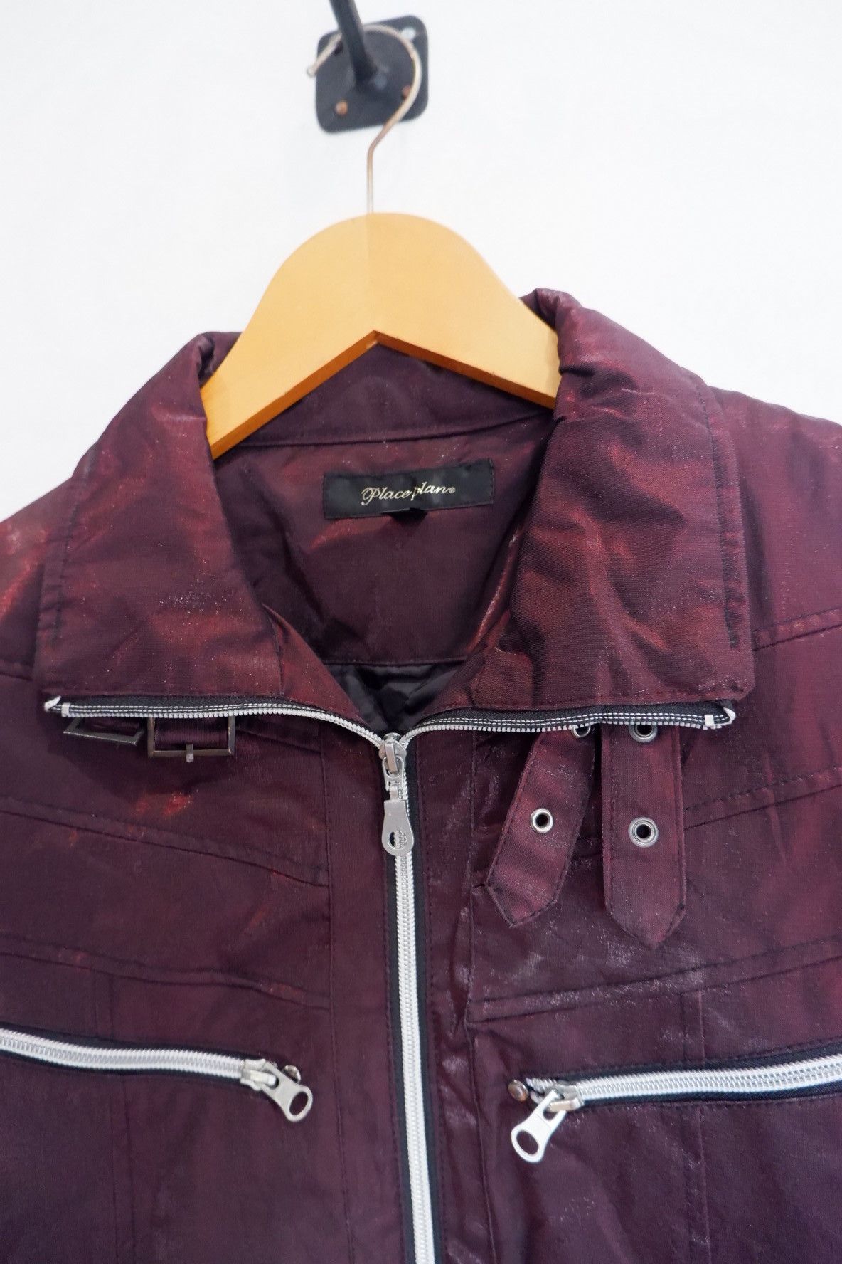 If Six Was Nine Vintage Japan Place Plan Polyester Biker Jacket Size US L / EU 52-54 / 3 - 4 Thumbnail