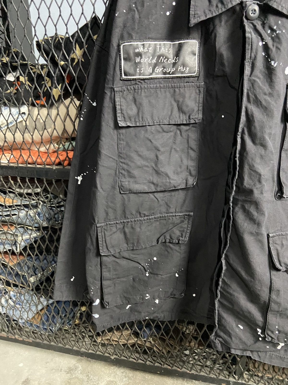 If Six Was Nine × Le Grande Bleu (L.G.B.) × Other Rare Hand Painted Baycrest Oi! Oi! Military Jacket Size US L / EU 52-54 / 3 - 4 Thumbnail