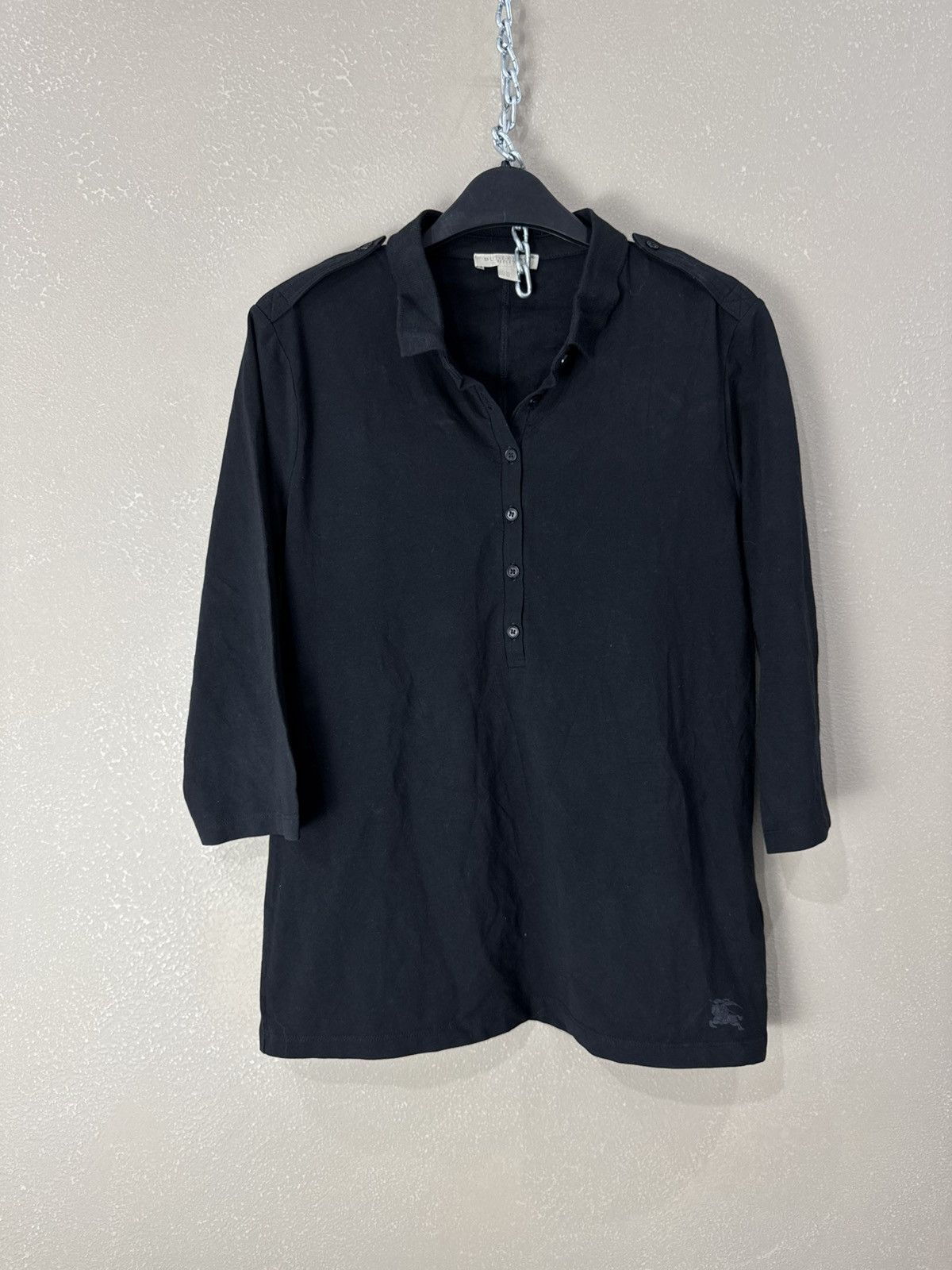 Burberry Burberry London women’s 3/4 sleeve top tunic size L black Size L / US 10 / IT 46 - 1 Thumbnail