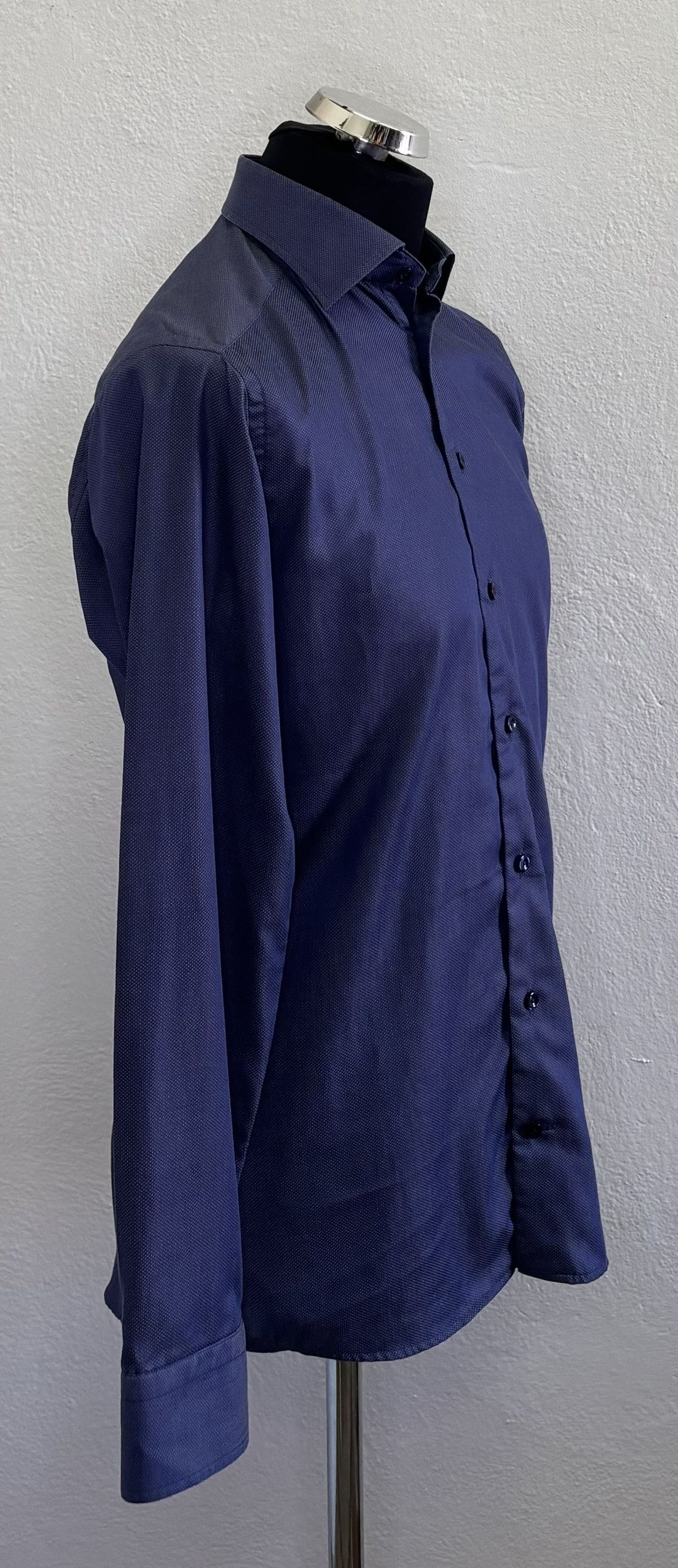 Eton Eton slim navy blue shirt size 39 15 1/2 Size US M / EU 48-50 / 2 - 4 Thumbnail