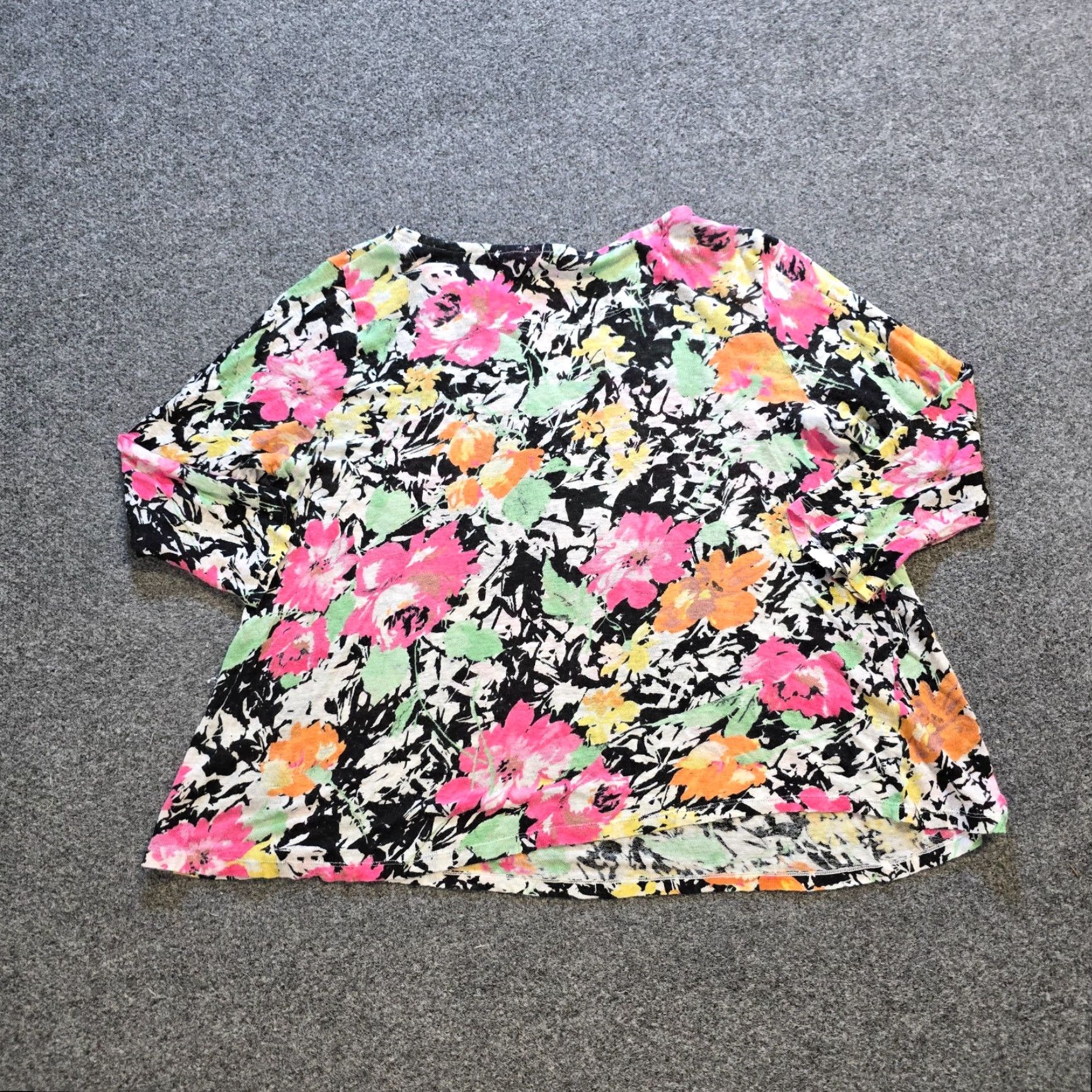 Ralph Lauren Lauren Ralph Lauren Top Women 1X Pink Floral Linen Boat Neck Stretch Casual Shirt Size XL / US 12-14 / IT 48-50 - 7 Thumbnail