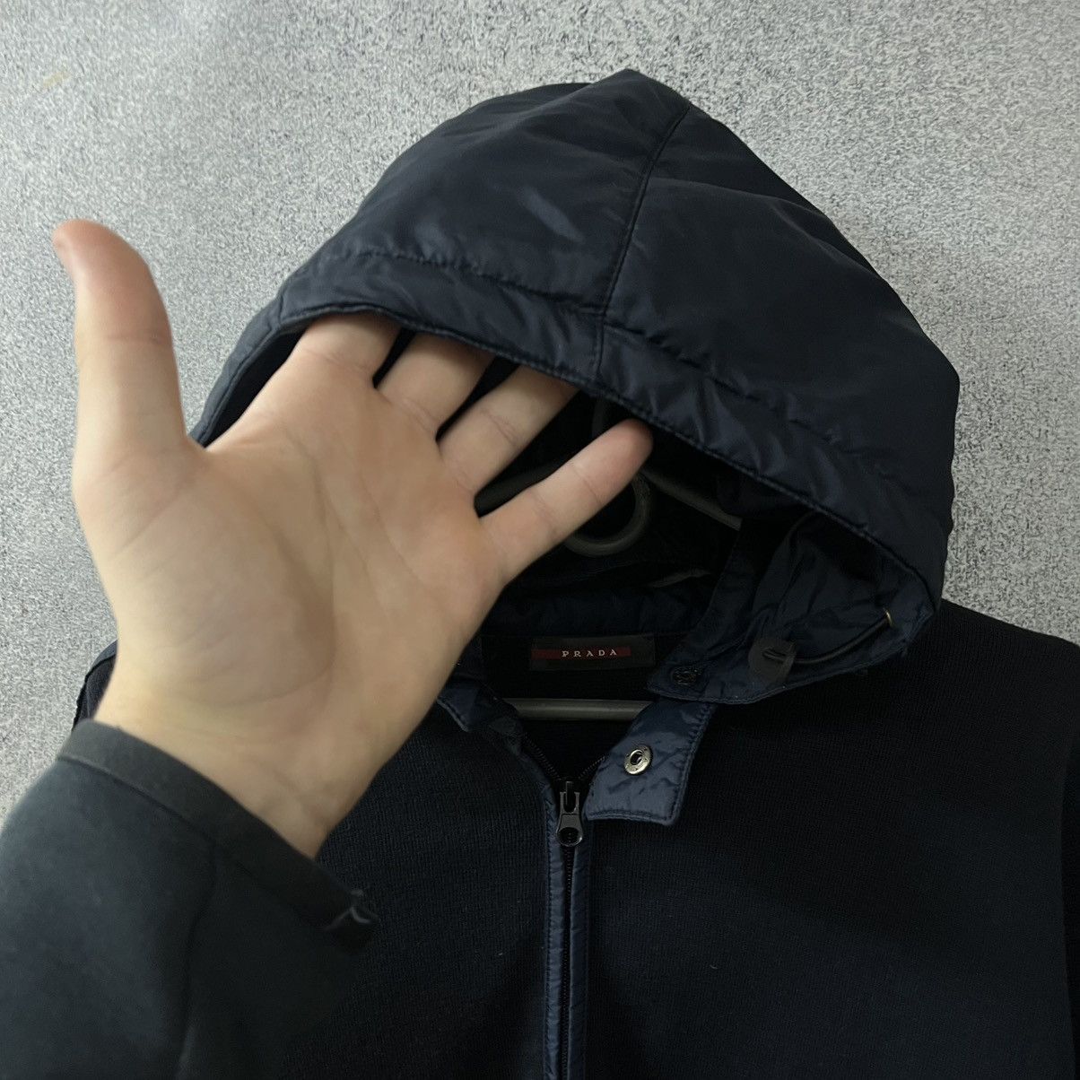 Prada Vintage Prada Hoodie Red Tab Basic Designer black Luxury Size US L / EU 52-54 / 3 - 8 Thumbnail