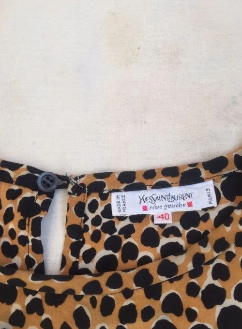 Yves Saint Laurent YSL Rive Gauche Vintage x Nan Duskin Leopard Top Blouse Size M / US 6-8 / IT 42-44 - 2 Thumbnail