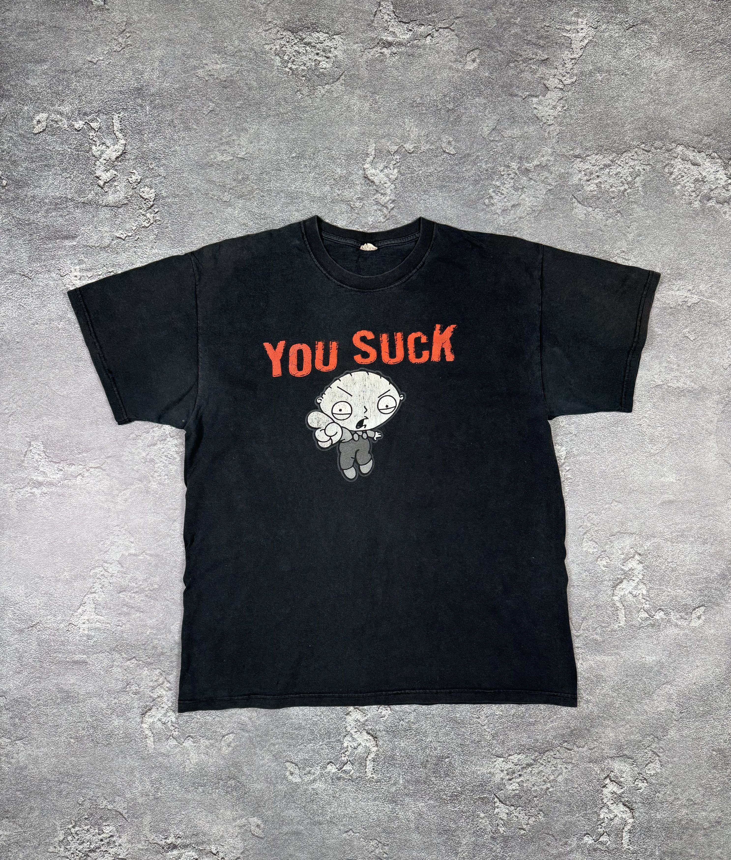 Band Tees Family Guy Band Faded T-Shirt Tee "You Suck" Size XL Y2K Size US XL / EU 56 / 4 - 1 Thumbnail