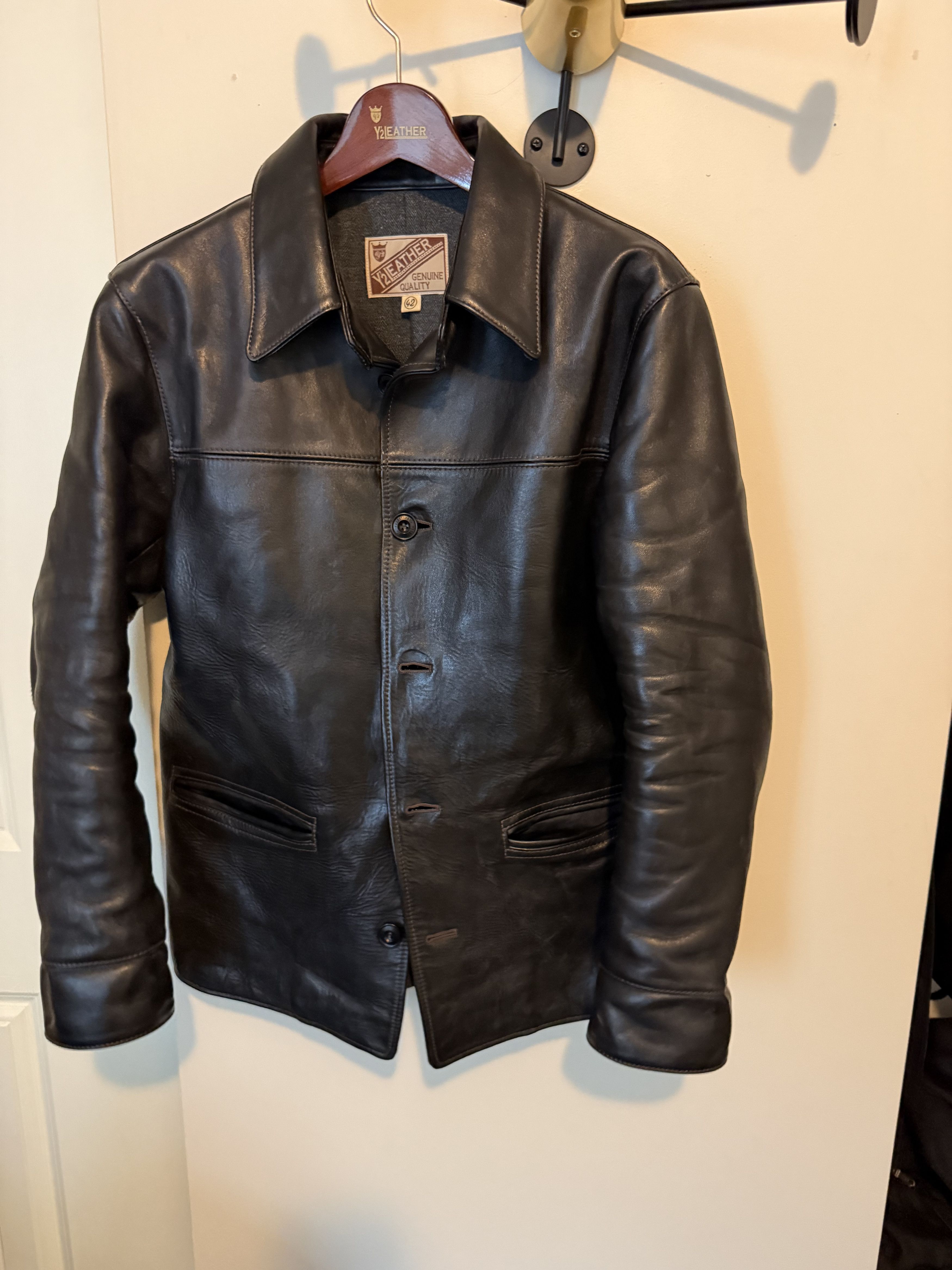 Y'2 Leather Y2 Leather Car Coat ECO HORSEHIDE SIZE 42 Size US L / EU 52-54 / 3 - 5 Thumbnail