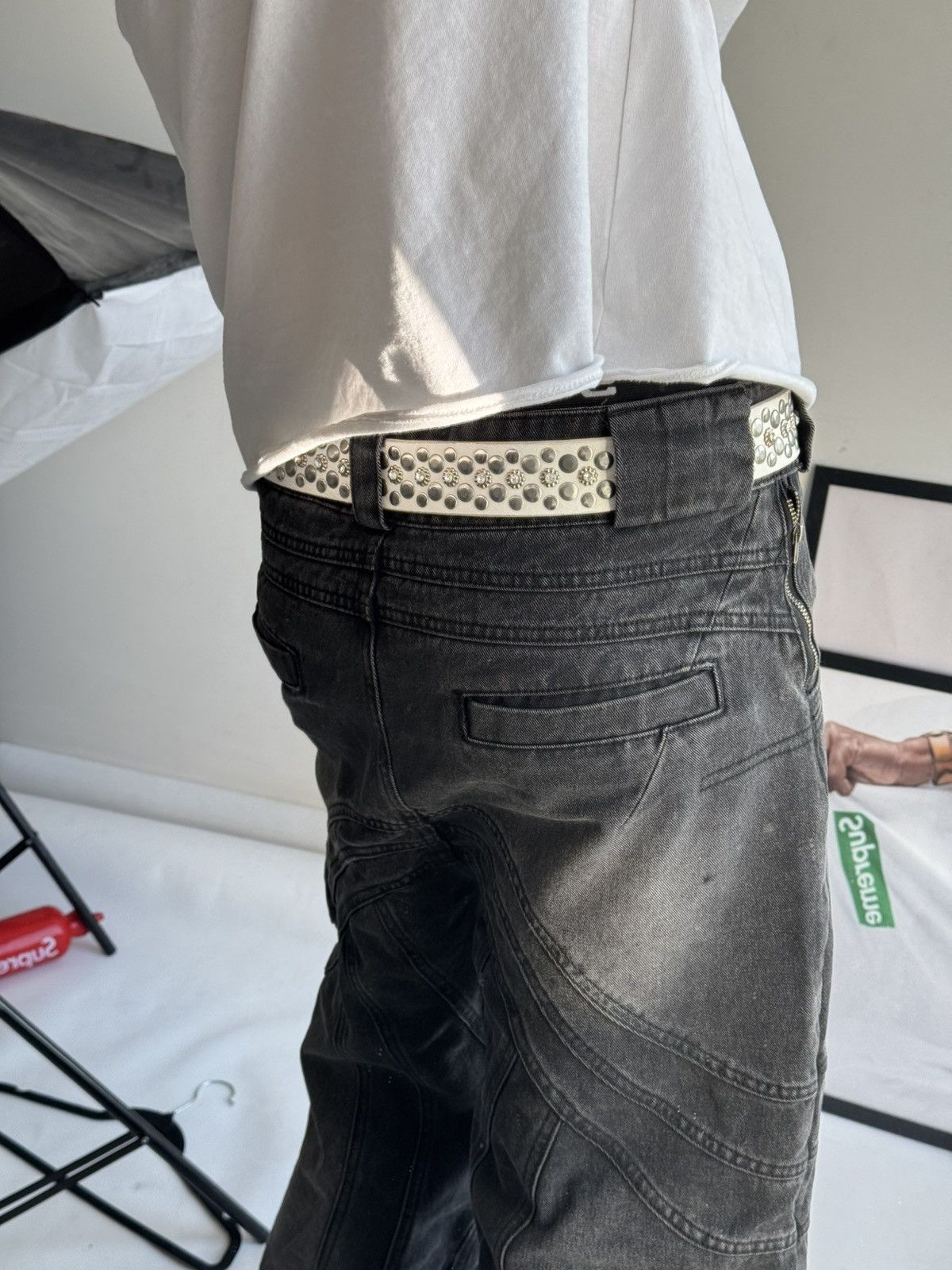Hysteric Glamour × Japanese Brand × Vintage 🤩 Y2K Vintage Leather Belt BB Simon Style Size ONE SIZE - 19 Thumbnail