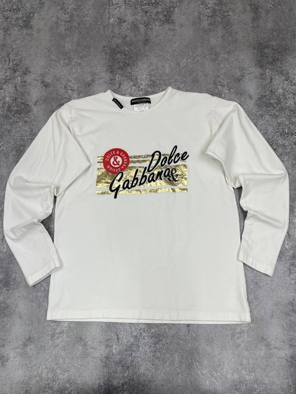 Dolce & Gabbana Men Cotton Long Sleeve T-Shirt White Casual