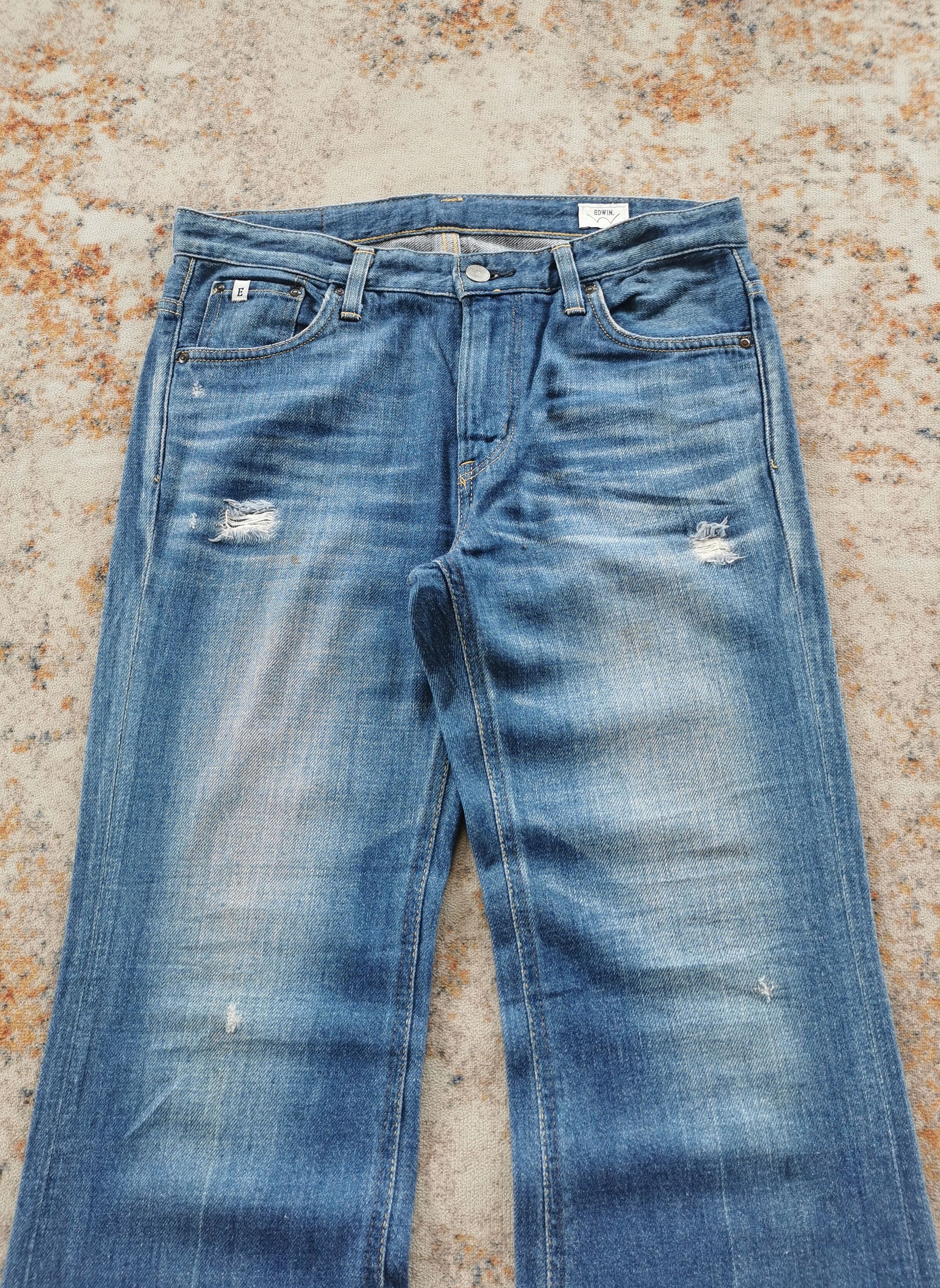 Edwin Edwin Flared Distressed Bootcut Jeans Size US 28 / EU 44 - 3 Thumbnail