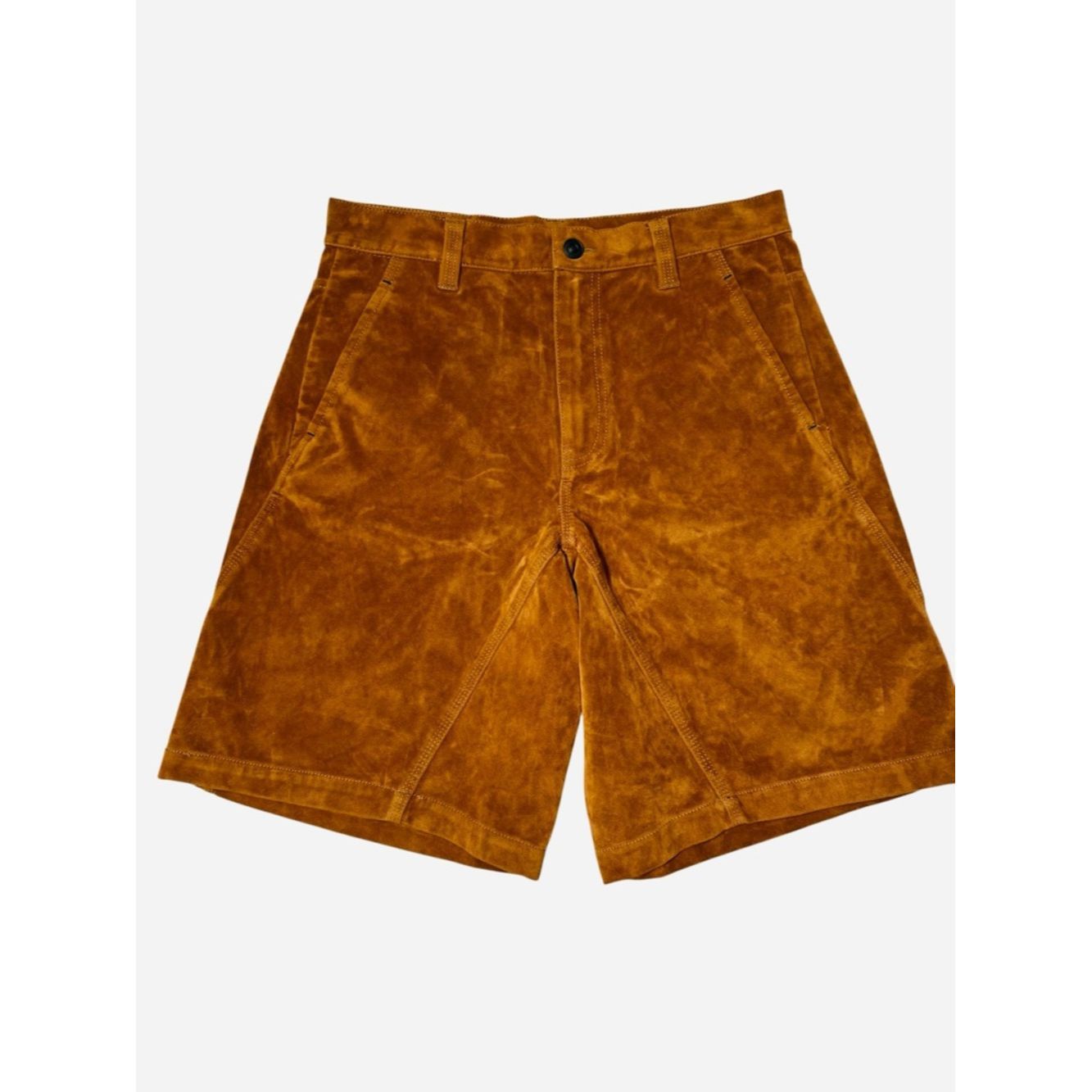 Free People NWT New Free People Dylan Vegan Suede Long Shorts In Carame Size 27" / US 4 / IT 40 - 4 Thumbnail