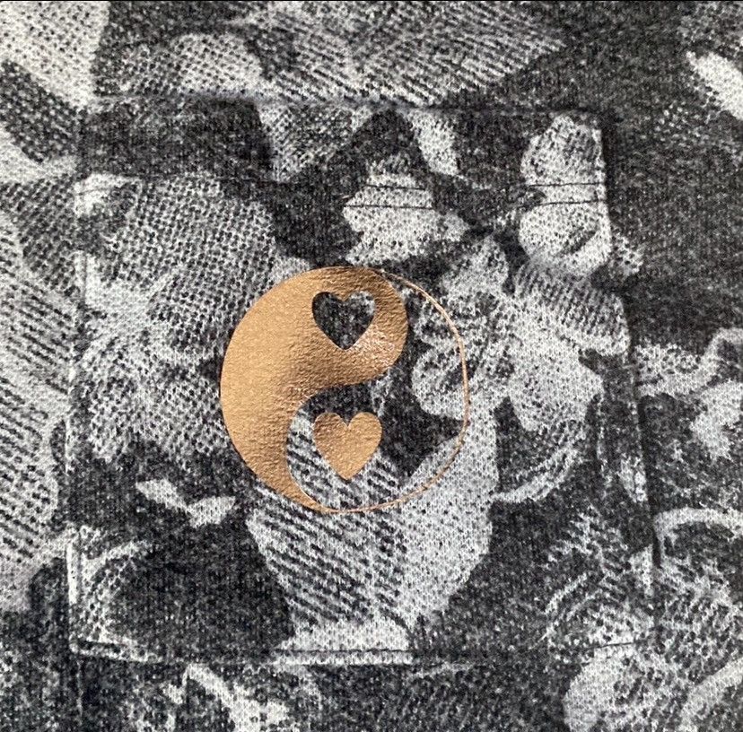 Vintage Y2K, Floral, Monochrome, Ying Yang, Cropped, Knit 3/4 Sleeve Size S / US 4 / IT 40 - 14 Thumbnail