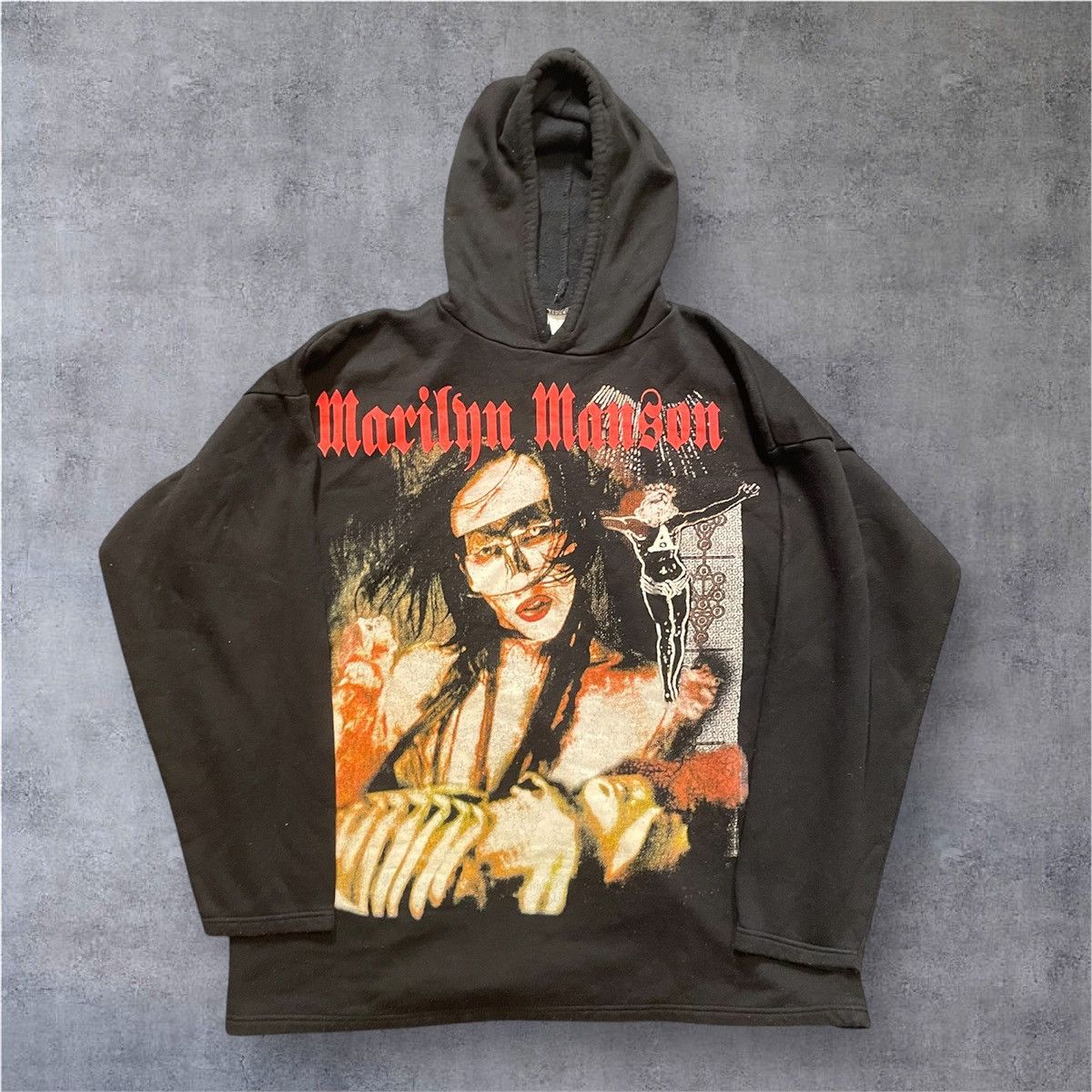 トップス 90s Marilyn Manson Vintage Hoodie XL Vintage 90s Marilyn Manson Merch Hoodie MM - Etsy