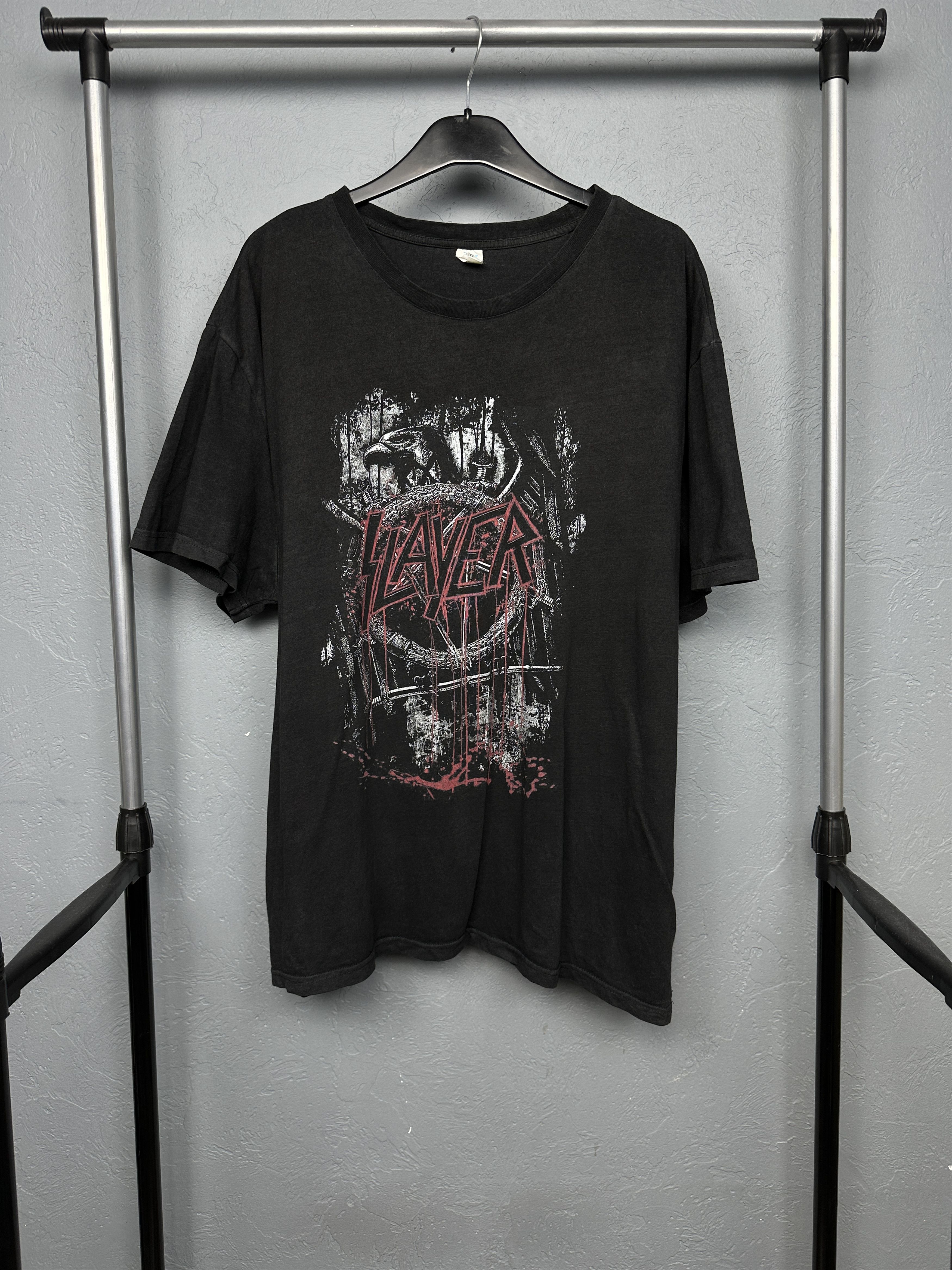 Desigual Slayer Eagle Logo 00S Vintage Rock Band Mens T-Shirt Size US XXL / EU 58 / 5 - 1 Thumbnail