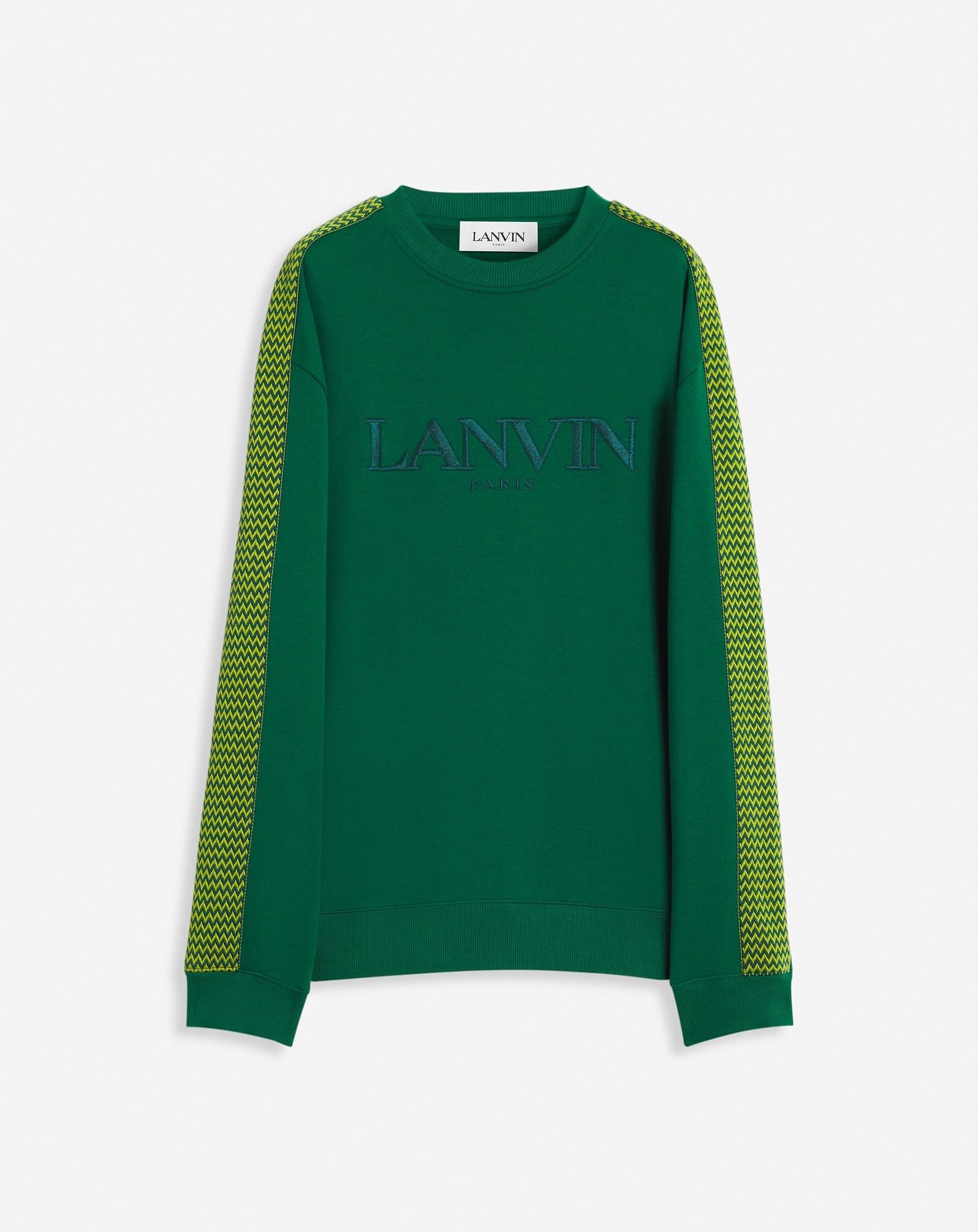 Lanvin o1mle0825 Curb Side Lanvin Loose-Fitting Sweatshirt in Green Size US M / EU 48-50 / 2 - 1 Thumbnail