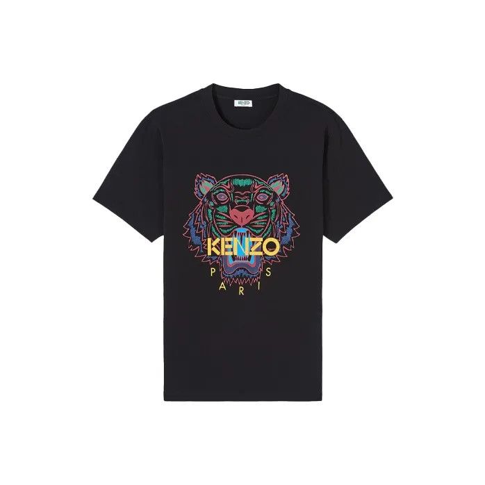 Kenzo Kenzo Tiger Embroidered Black Casual T-Shirt 0079 Size US L / EU 52-54 / 3 - 1 Thumbnail
