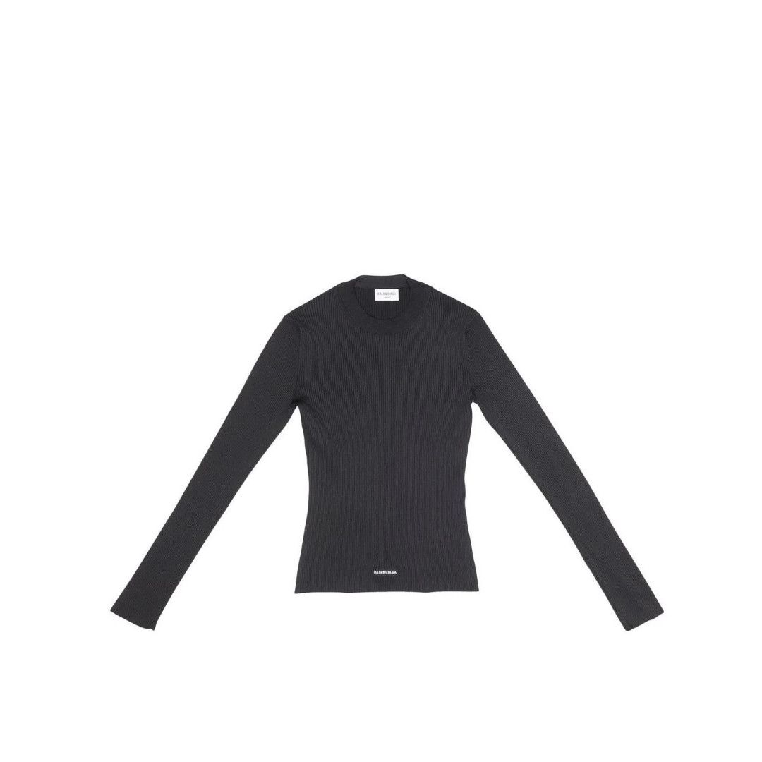 Balenciaga o1mt1gz1224 Long Sleeve Crewneck Sweater in Black Size S / US 4 / IT 40 - 1 Thumbnail