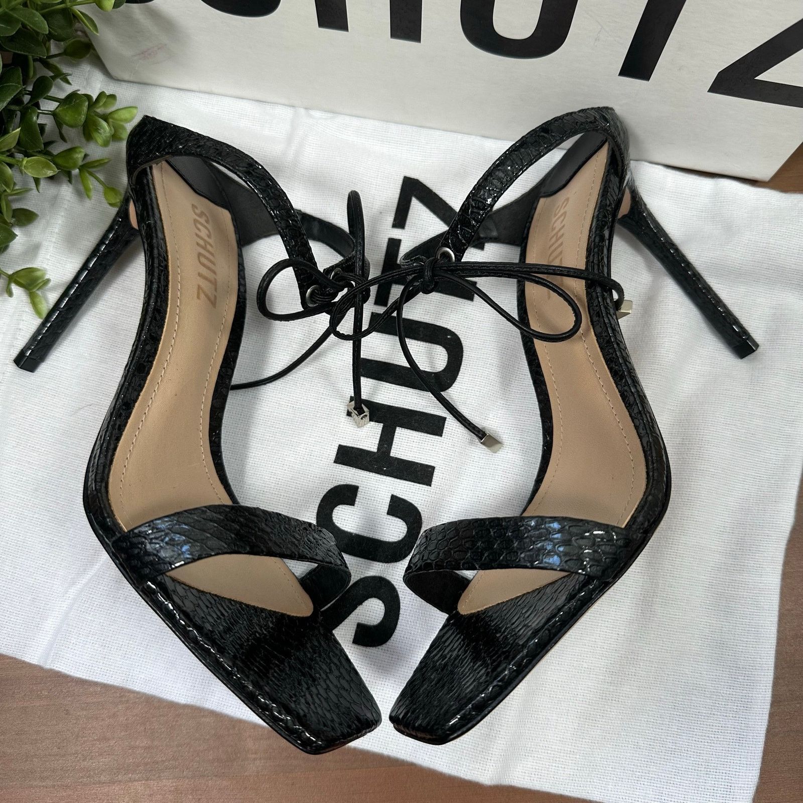 SCHUTZ Schutz Mavis Leather Heeled Mule Sandals Black Size 8.5 Size US 8.5 / IT 38.5 - 4 Thumbnail