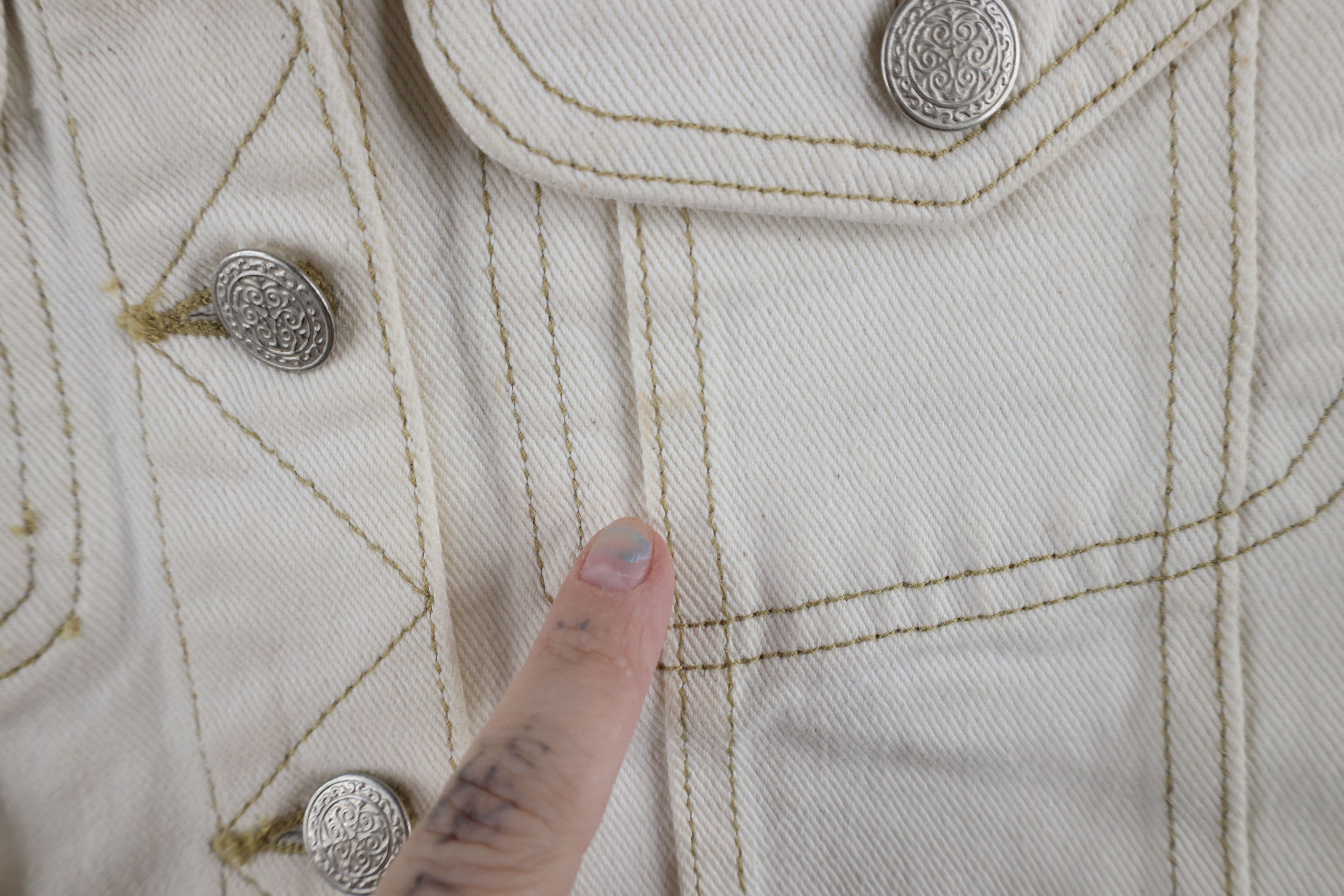 Vintage Vintage 90s Streetwear Wolf Cropped Denim Vest Jacket Size M / US 6-8 / IT 42-44 - 4 Thumbnail