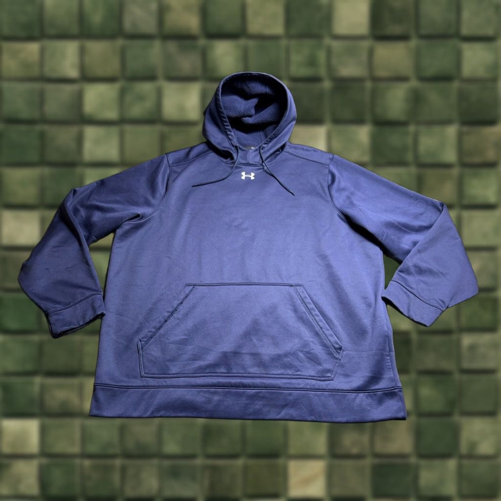 Under Armour Under Armour Hoodie Mens 3XL Blue Sweatshirt Fleece Lined Coldgear Hooded Pullover Sweatshirt Regular Fit Mens Blue 3XL Size US XXL / EU 58 / 5 - 1 Thumbnail