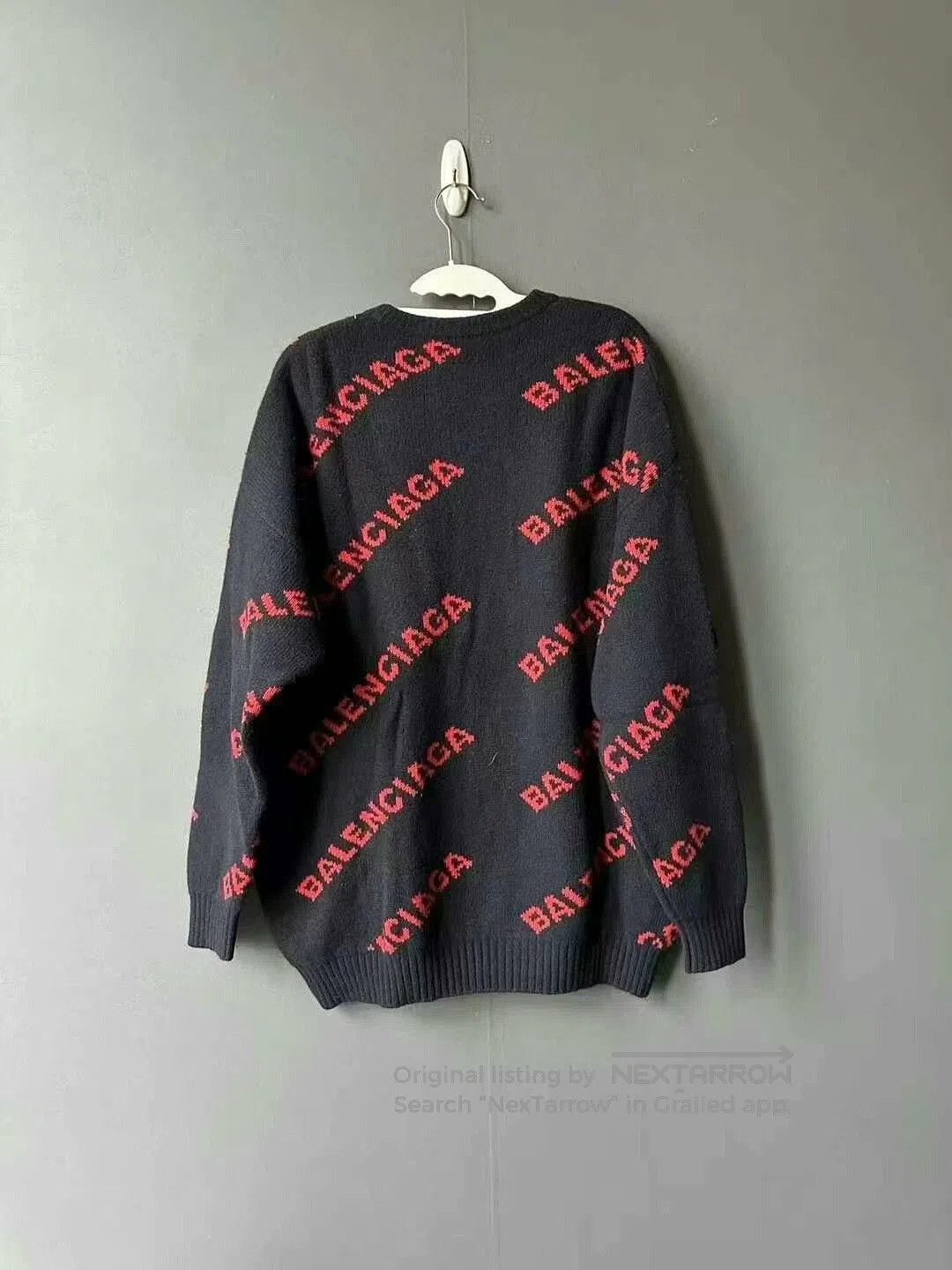 Balenciaga balenciaga black logo knit sweater. Size US S / EU 44-46 / 1 - 2 Thumbnail
