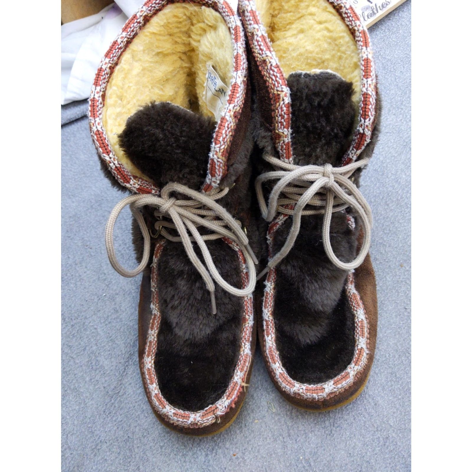 Vintage VINTAGE Northlanders Boots Womens 9 Brown Suede Shearling Lined Winter Lace Up Mens 9 Brown Suede Shearling Lined Winter Lace Up Size US 9 / IT 39 - 3 Thumbnail